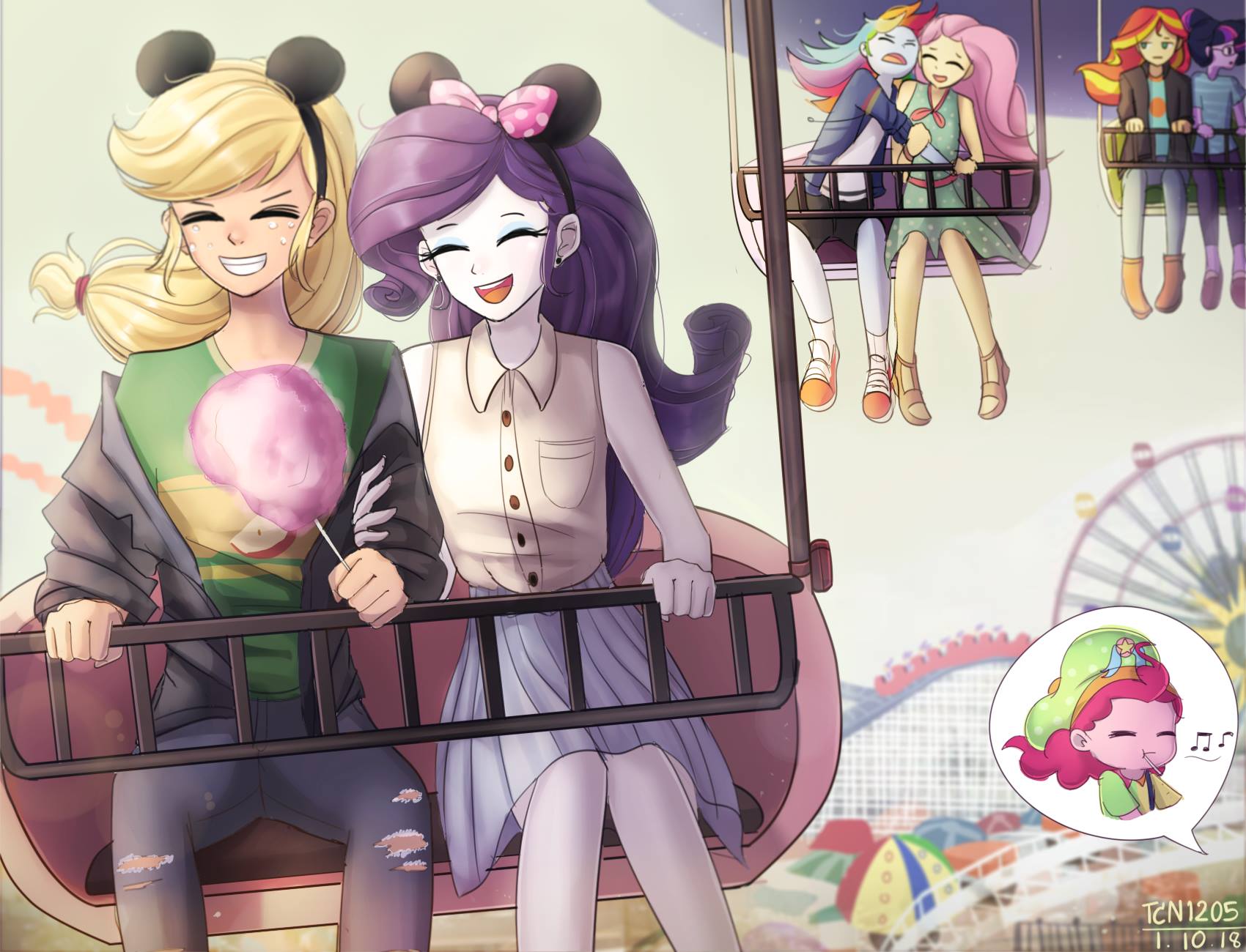 KR★¨̮　Applejack & & Rarity Fluttershy