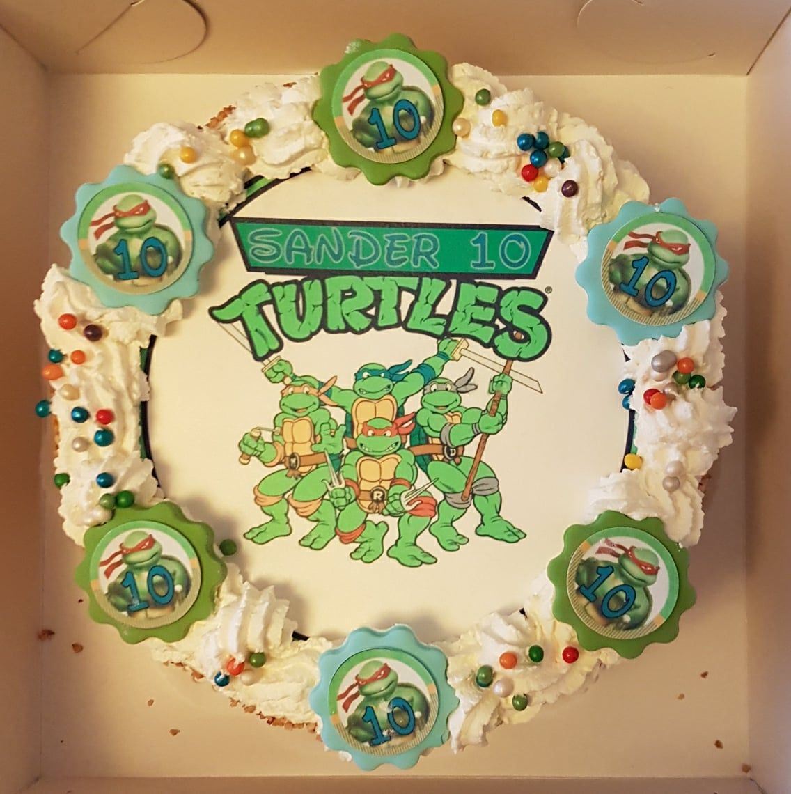 Pies of Keek - Een Ninja Turtles slagroomtaart voor Sander... | Facebook