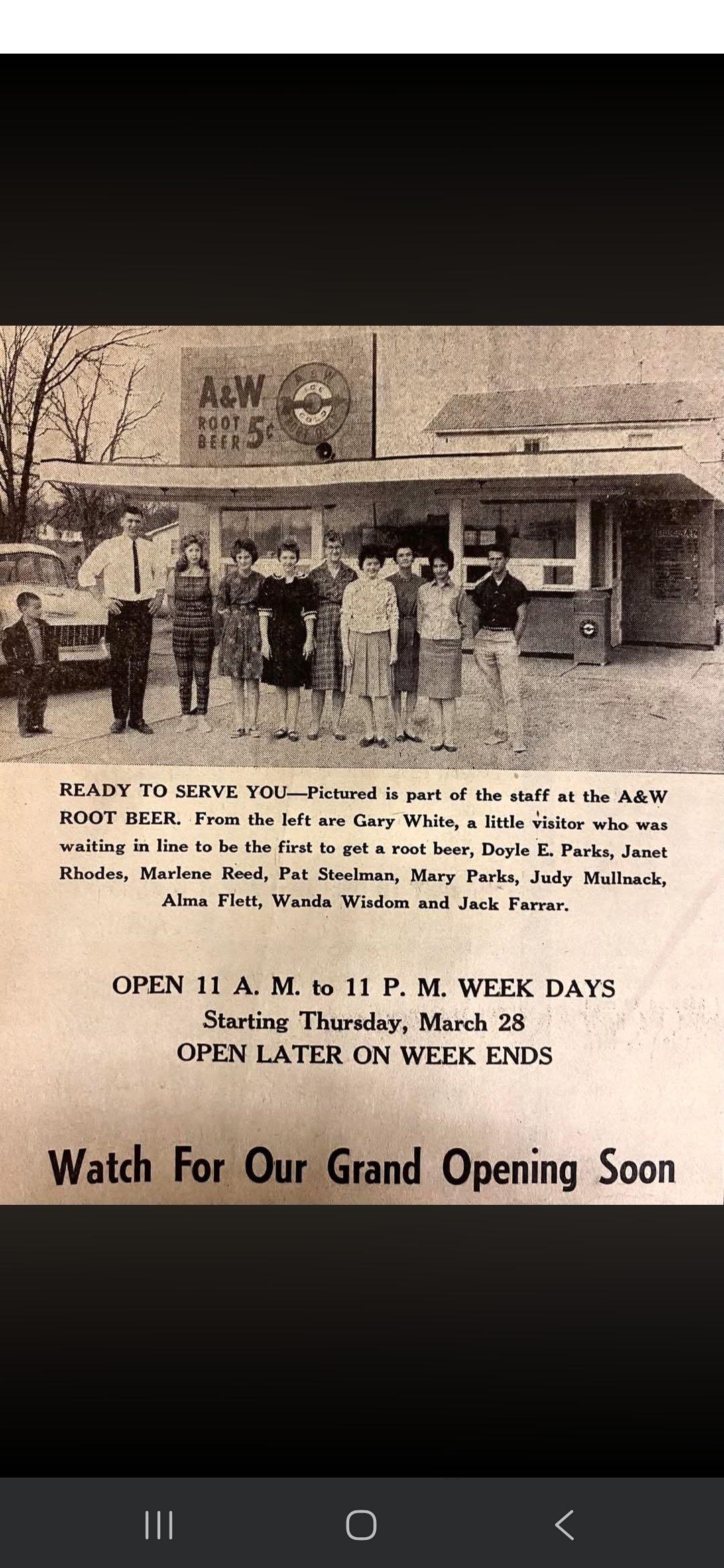 Where were old A&W restaurants located?