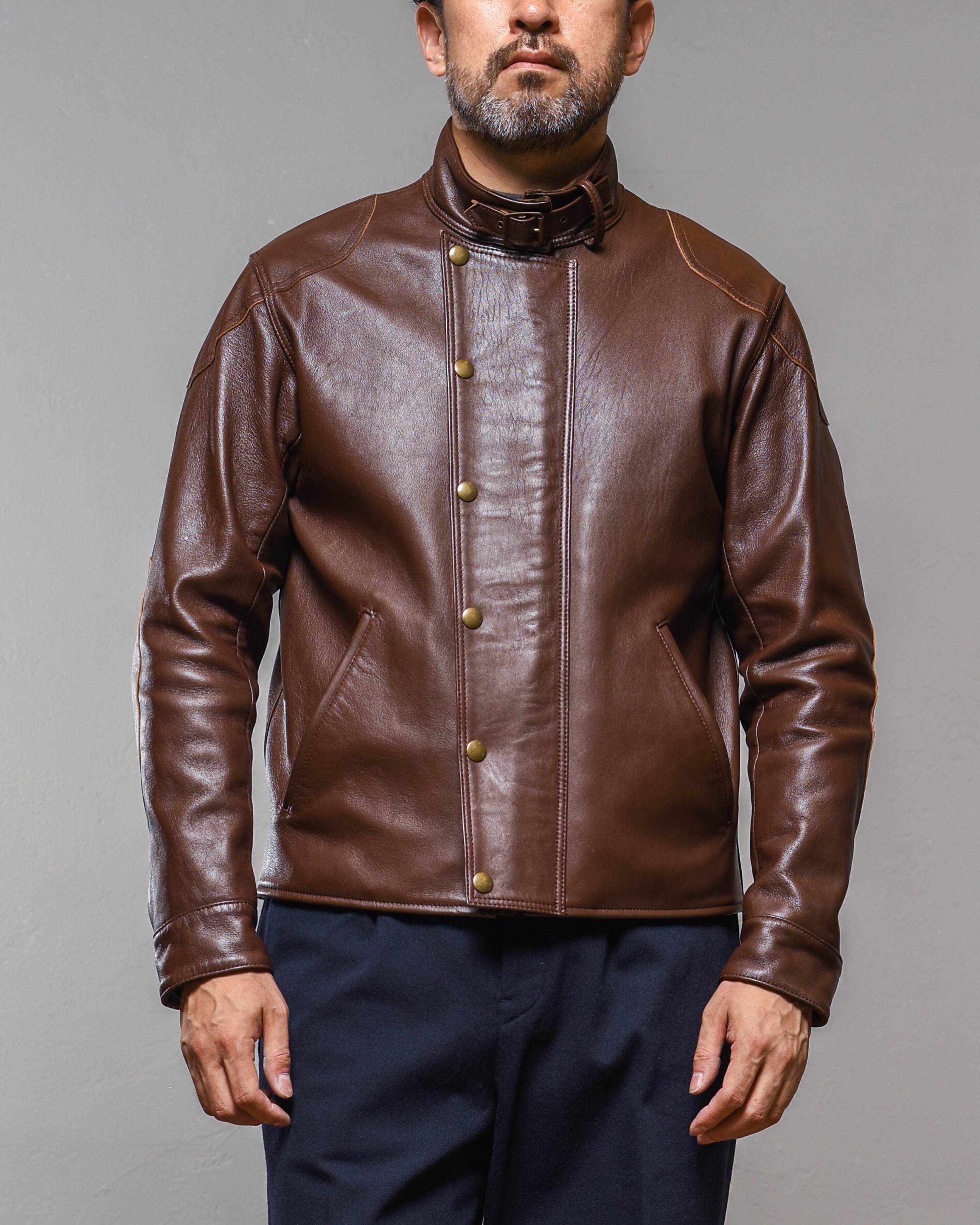 Addict - AD-01 HORSEHIDE CENTER ZIP JACKET. www.addict-clothes.com