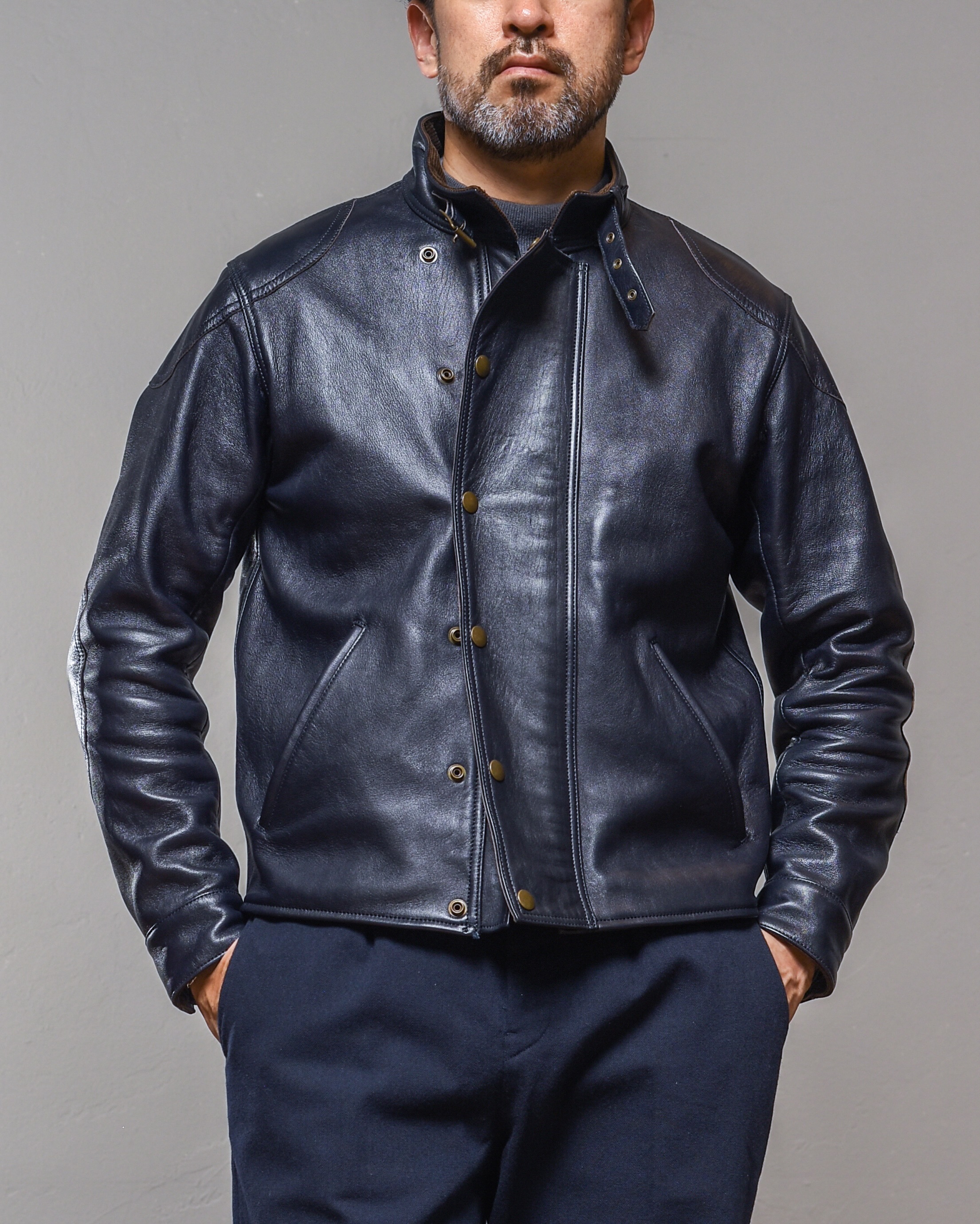 Addict - AD-01 DEERSKIN CENTER ZIP JACKET. YOU CAN ORDER IT AT OUR