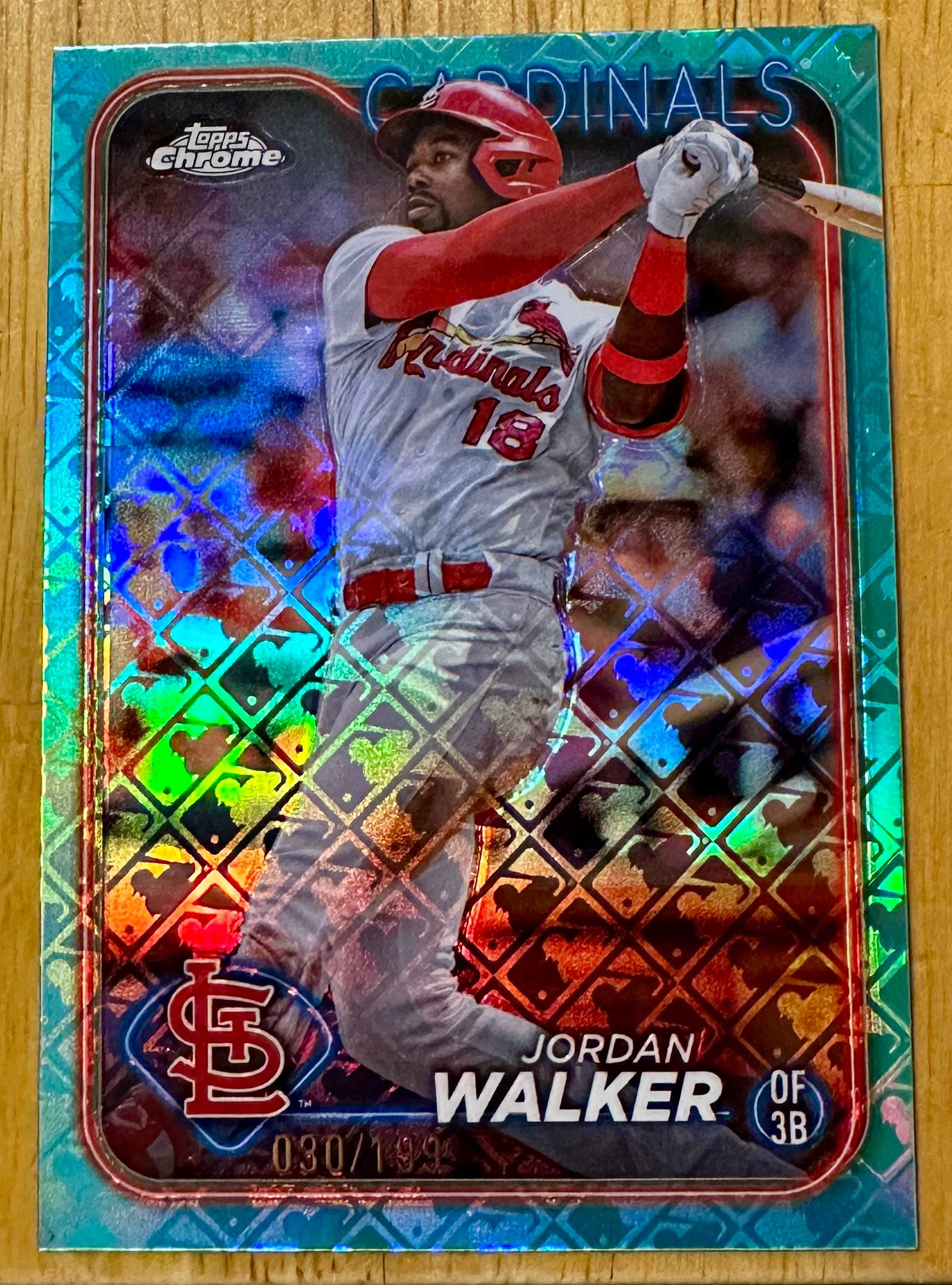 2024 Topps Chrome Logofractor Jordan Walker Aqua Refractor auction