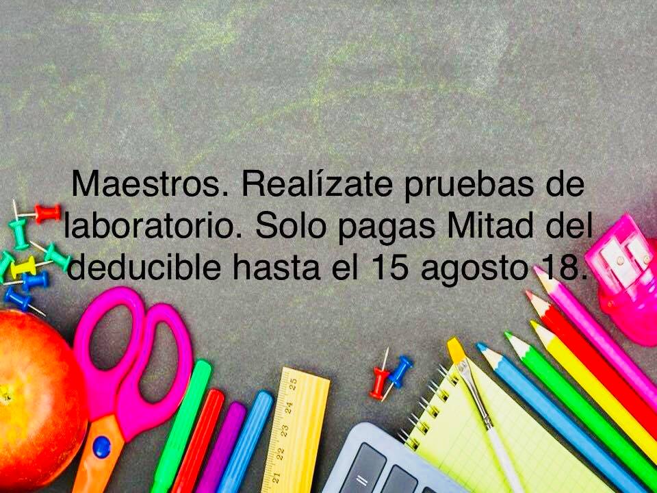 REGRESO A LA ESCUELA. - Laboratorio Clinico RIAZA | Facebook