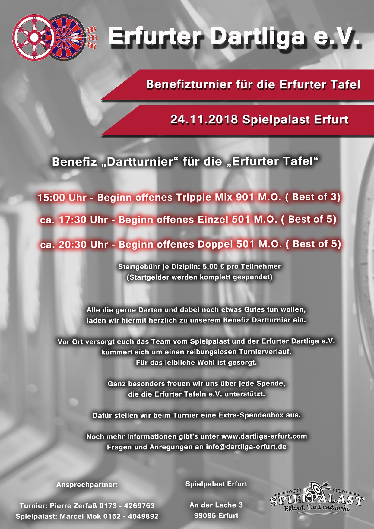 Benefiz Dartturnier Fur Die Erfurter Erfurter Dartliga E V