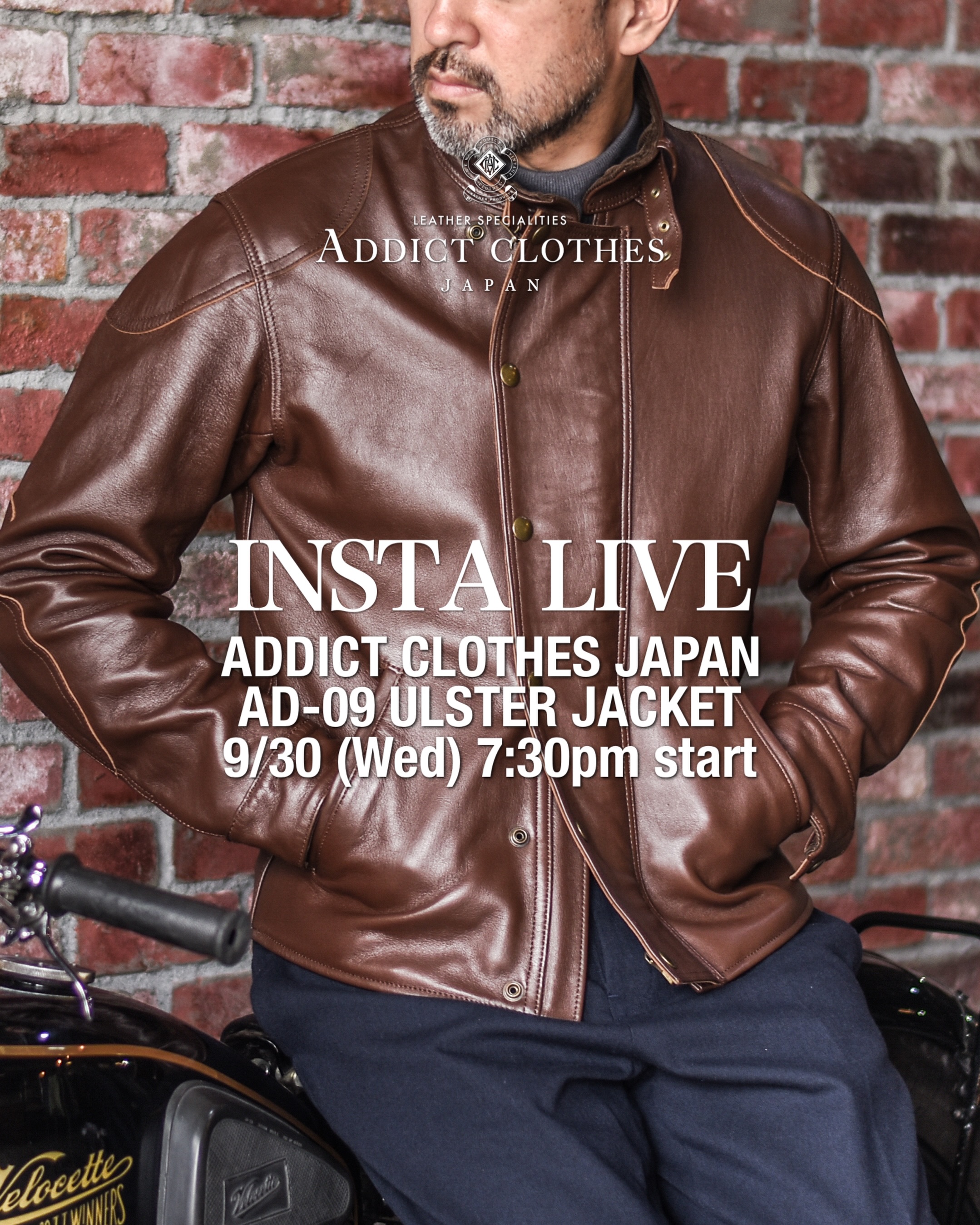 Addict - AD-01 DEERSKIN CENTER ZIP JACKET. YOU CAN ORDER IT AT OUR