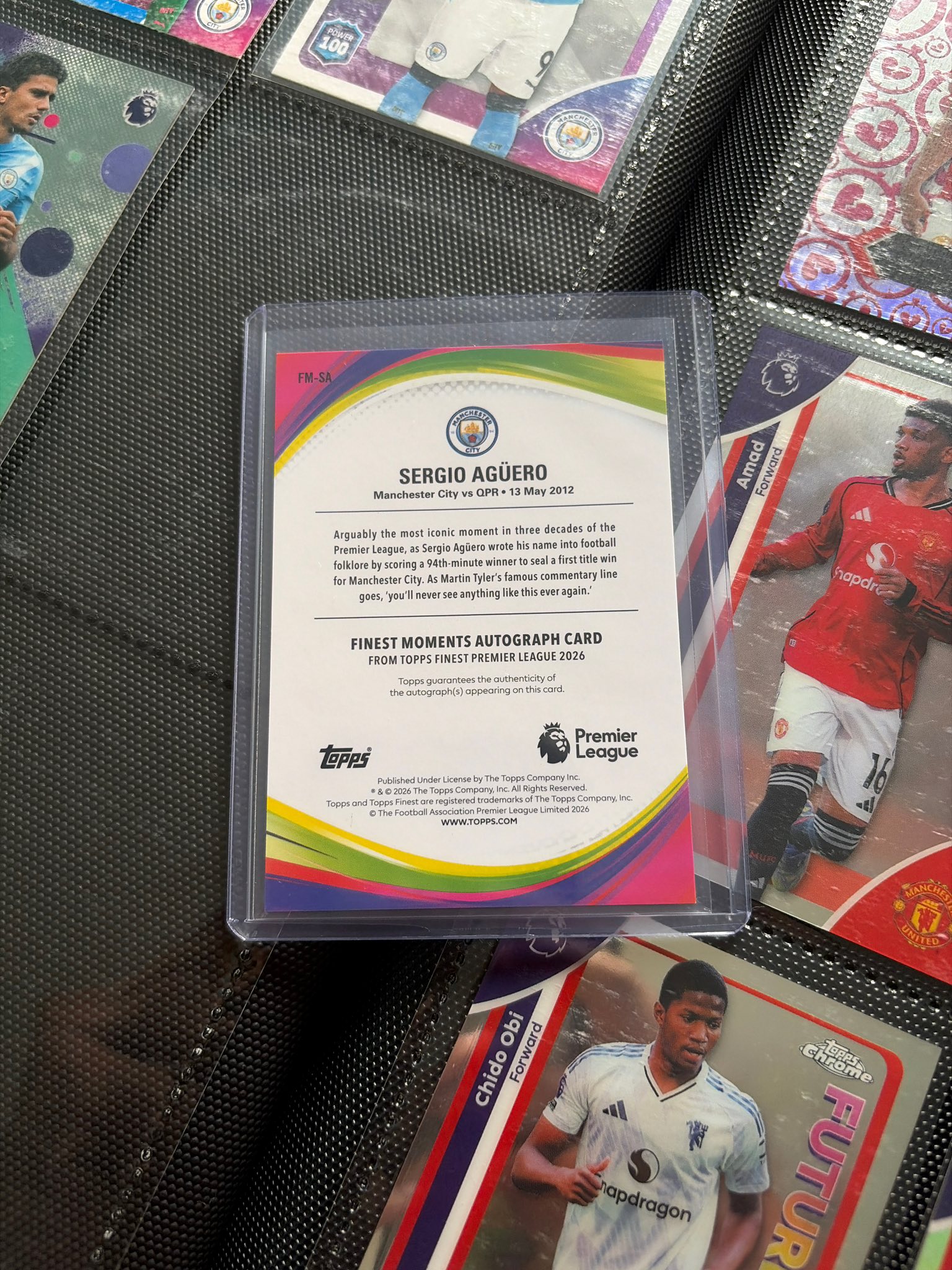Sergio Aguero 2025-26 Topps Finest auto card