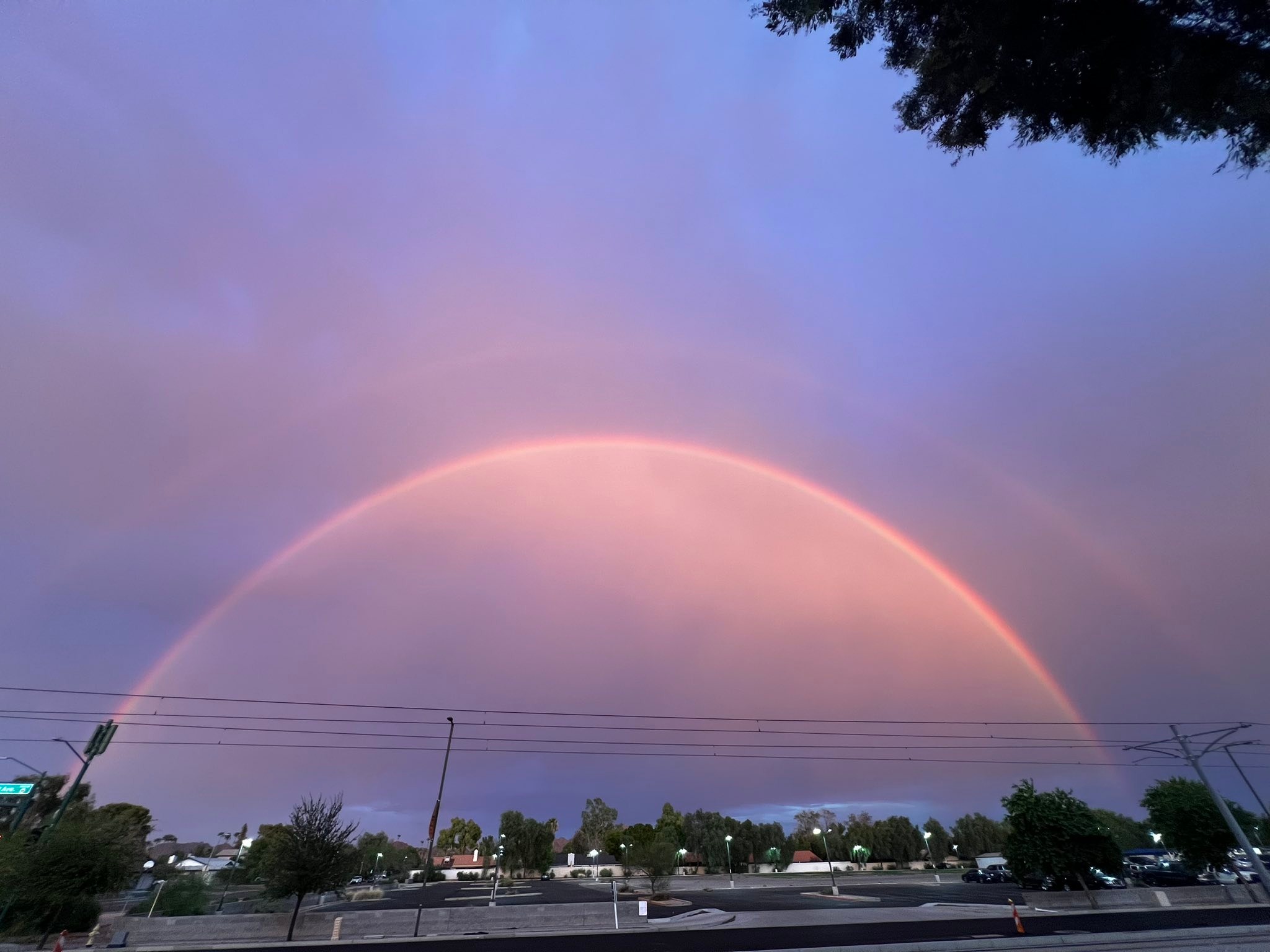 Crazy bright rainbow tonight over North Phoenix.🌵
