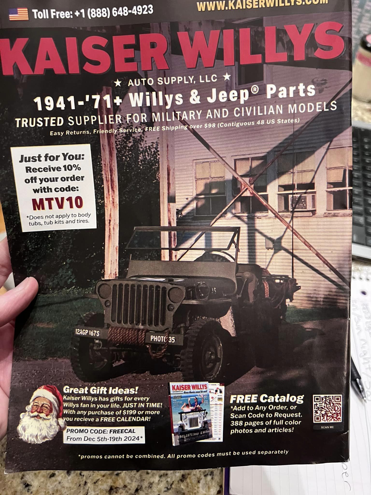 Jeep featured on magazine back cover