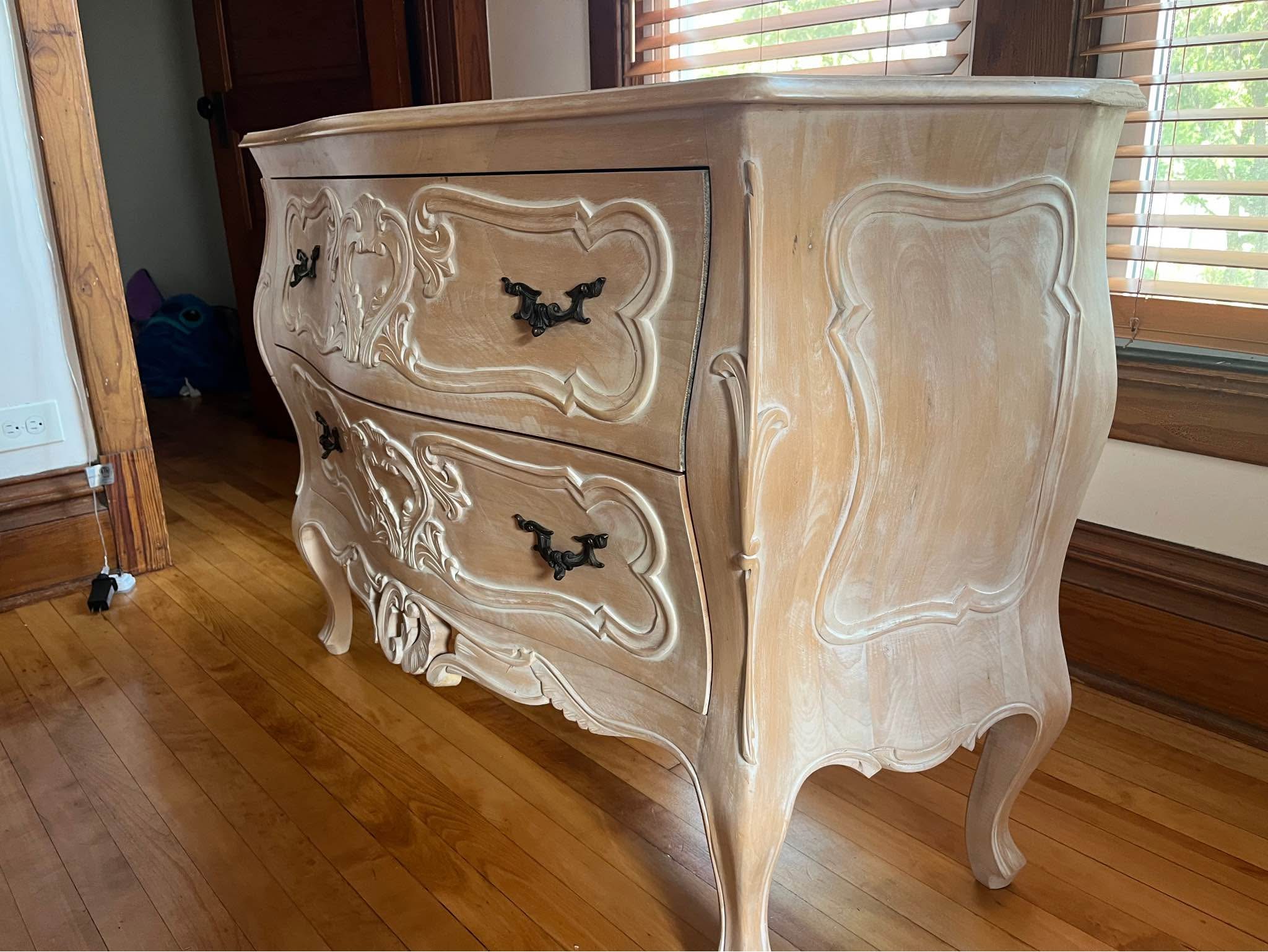 French Provincial / Rococo Style Italian Bombe Chest - Dressers ...