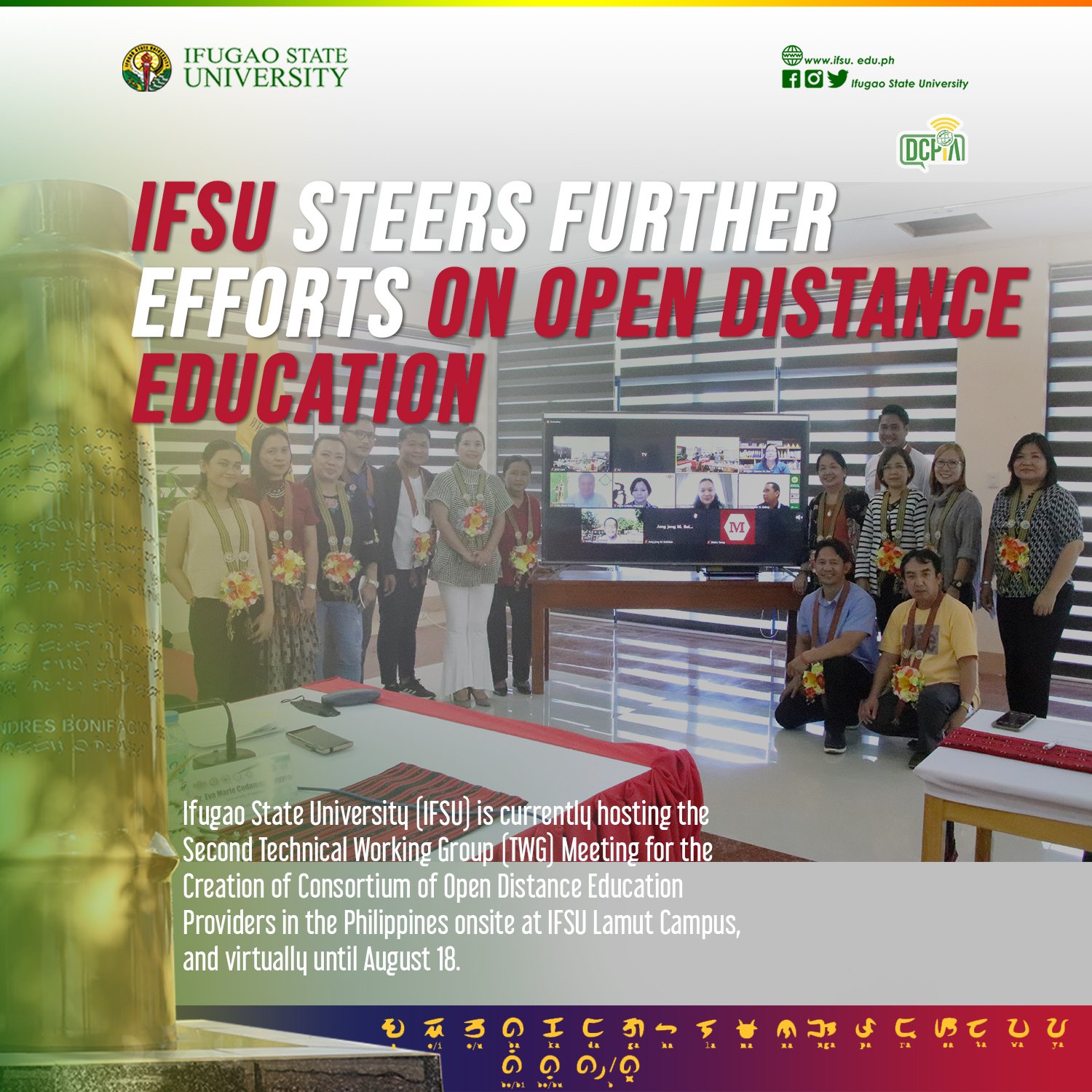 𝐈𝐅𝐒𝐔 𝐬𝐭𝐞𝐞𝐫𝐬 𝐟𝐮𝐫𝐭𝐡𝐞𝐫 𝐞𝐟𝐟𝐨𝐫𝐭𝐬 𝐨𝐧... - Ifugao State University