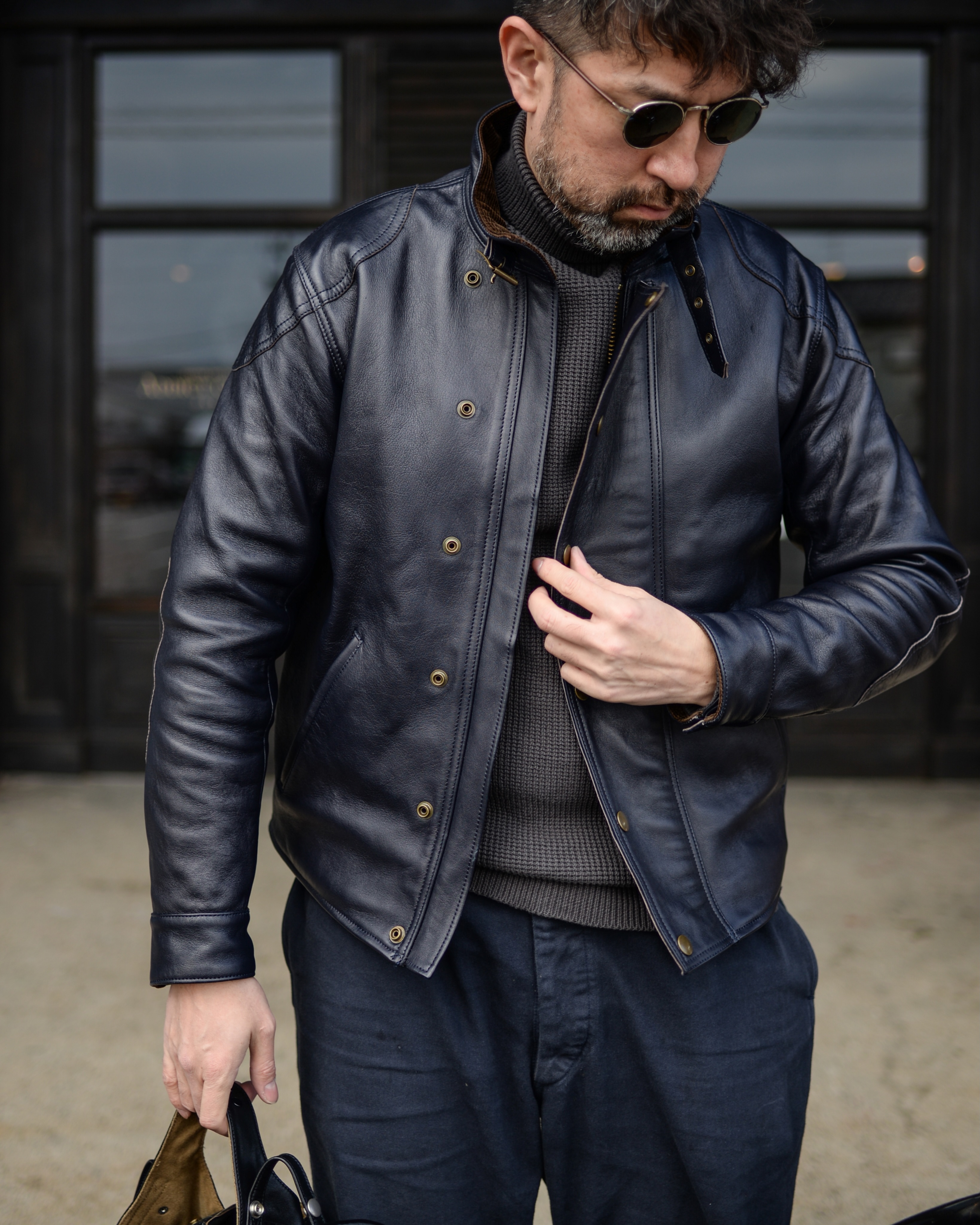 Addict - AD-01 DEERSKIN CENTER ZIP JACKET. YOU CAN ORDER IT AT OUR