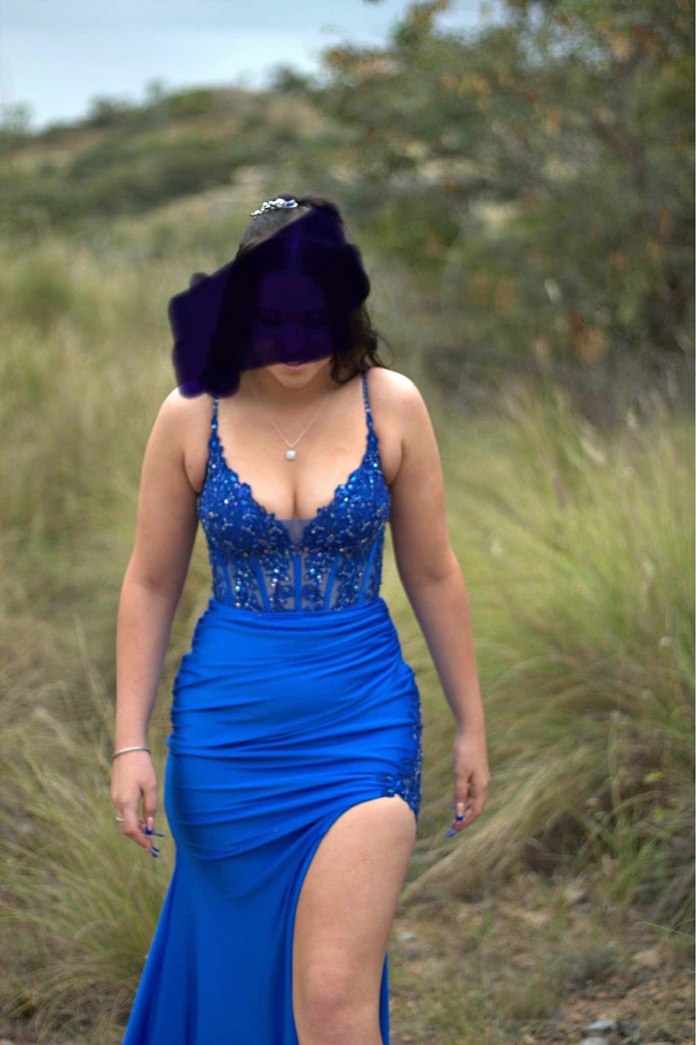 model bridesmaid dress V Neck Maxi | Navy Blue Dresses season to seaon Size:31S neck;Fabric ClodeEU Women's Off Shoulder