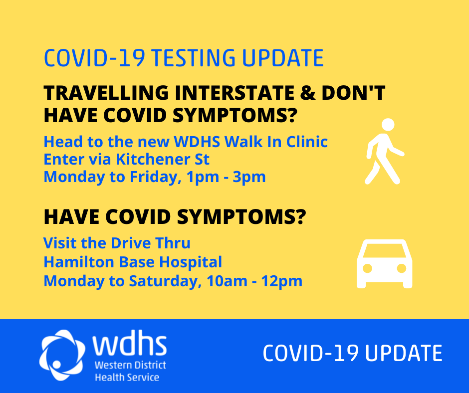 NEW WALK IN TESTING FOR... - Western District Health Service | Facebook