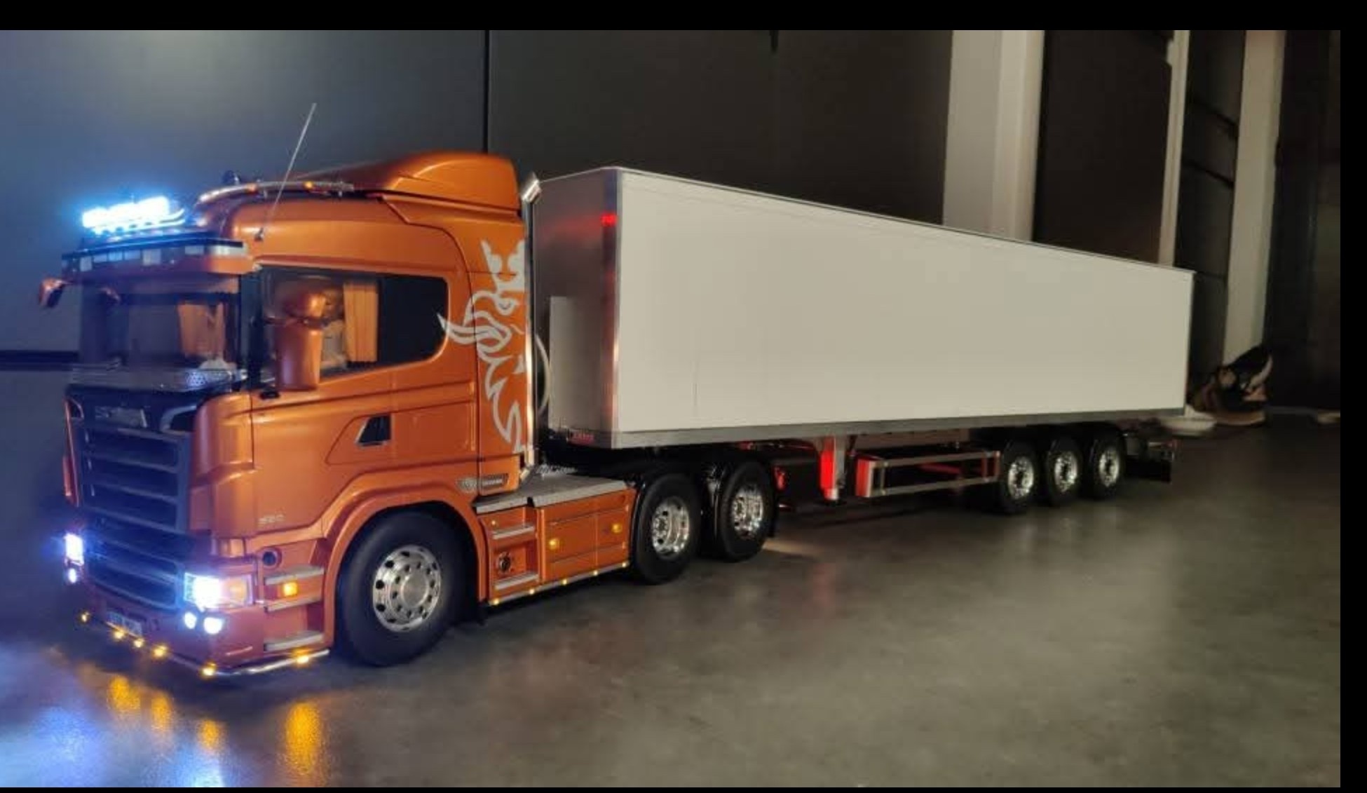 Feux LED Pour Tamiya Scania R470 R620 - Lampes Latérales Transparentes Jaunes, 1/14