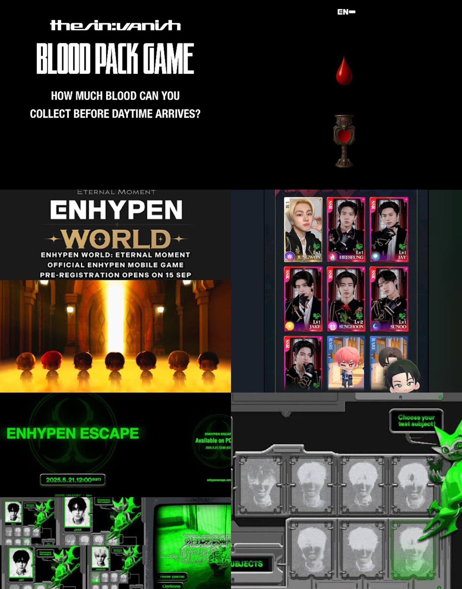 enhypen games >>>> ??‍♂️ • blood pack game (the sin: vanish 