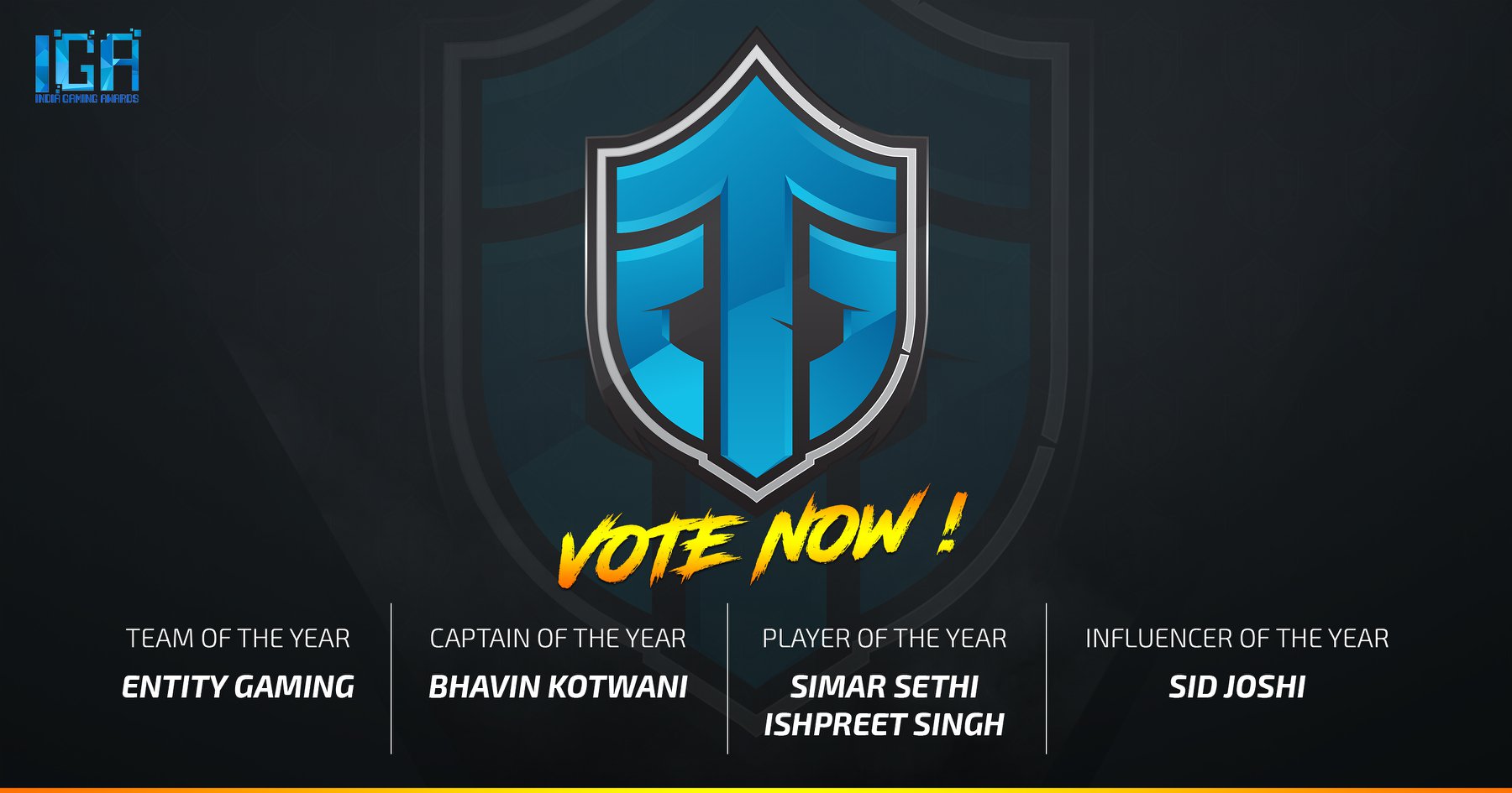 Entity Gaming - The Indian Gaming awards have begun and we... | Facebook