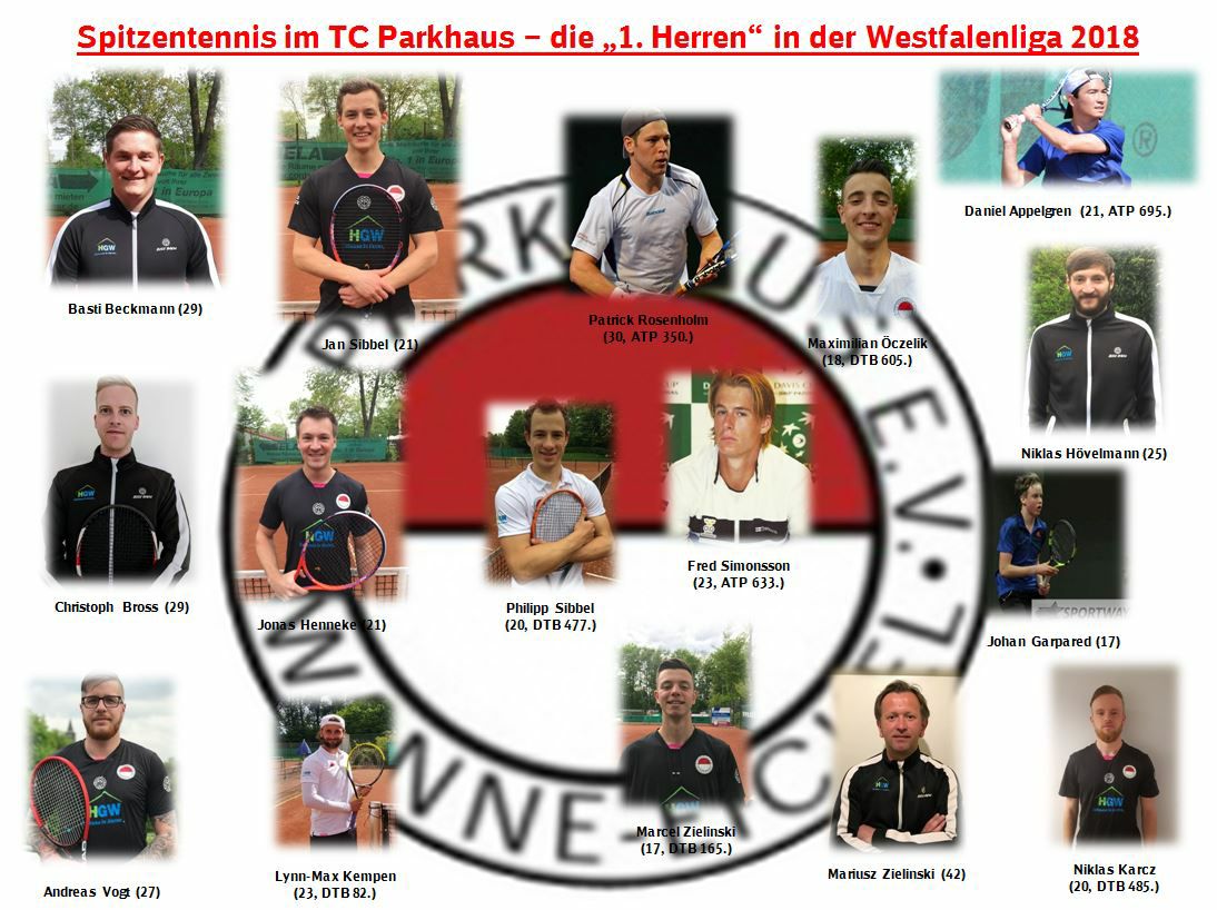 Die 1 Herrenmannschaft Vom Tcp Tennisclub Parkhaus Wanne Eickel