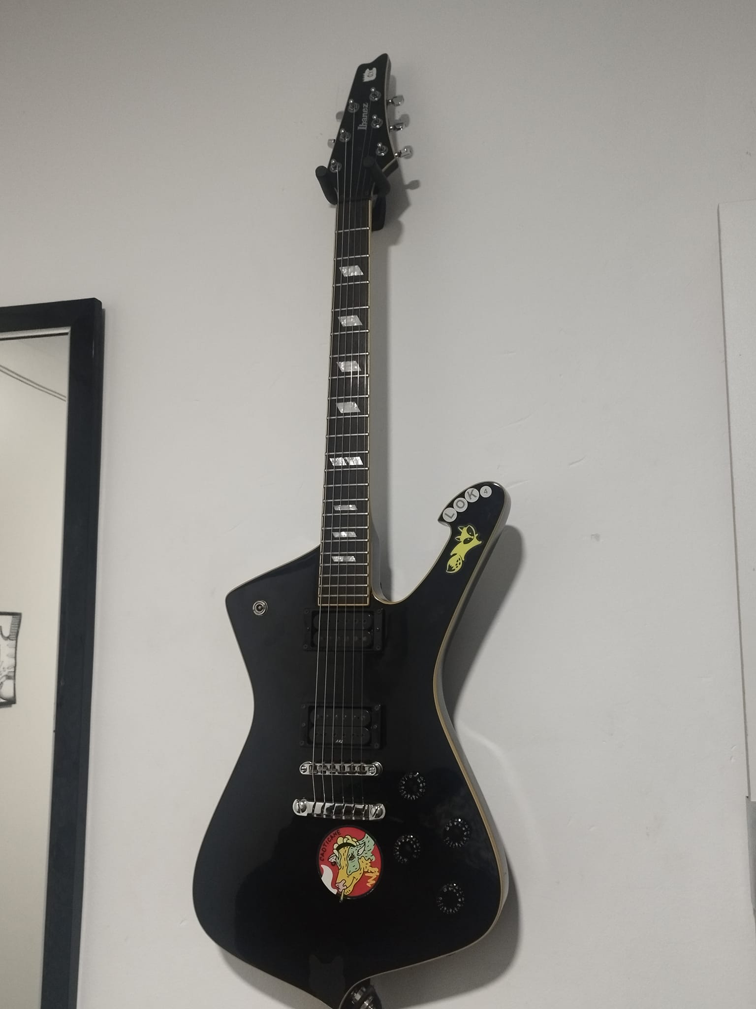 2003 Ibanez Iceman IC 400. Black finish, Made in Korea. Available