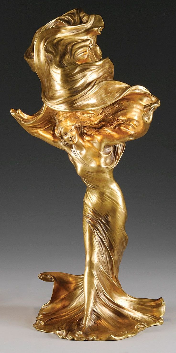Art Nouveau lamp by Francois Raoul Larche