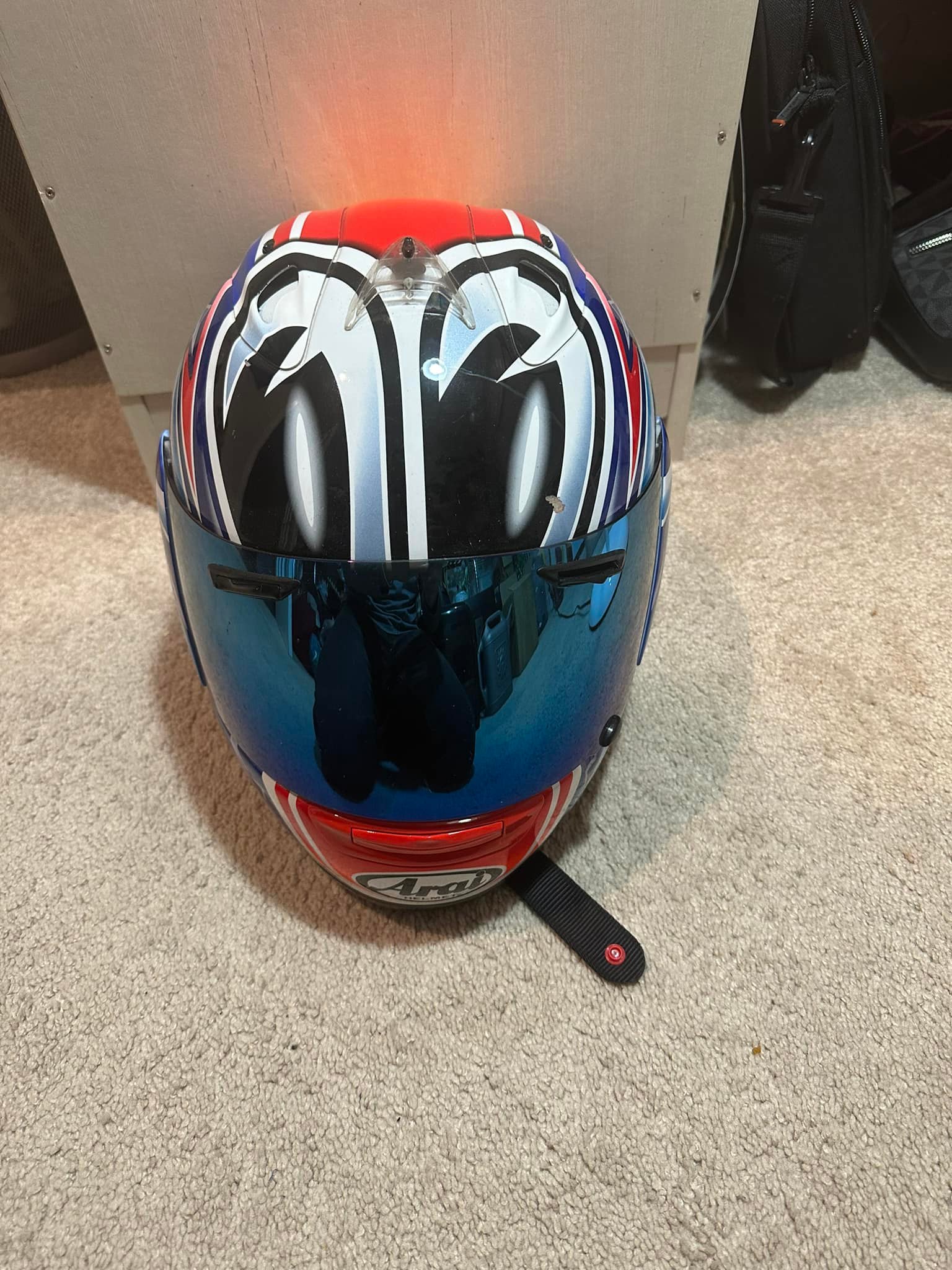 selling my shoei helmet to pawn shop Robbie Knievel Original Steve Kaufman Hand Painted Artwork 1/1 Caesars Palace Las Vegas HJC Helmets CS-R3 Full-Face Motorcycle