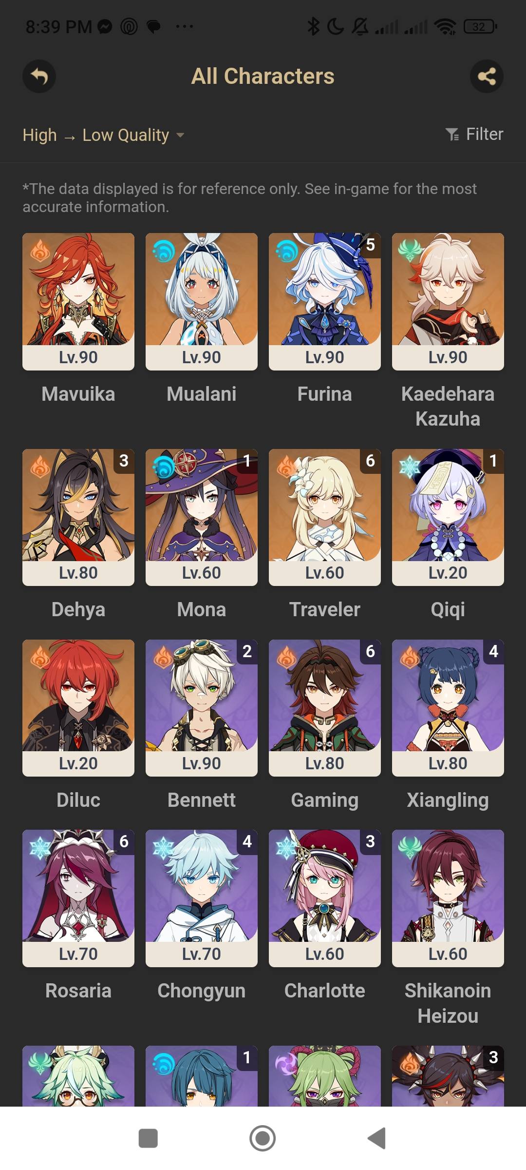 Compte Genshin Impact AR 56 - Serveur EU | PC, Android, PS4 - Prêt à Jouer