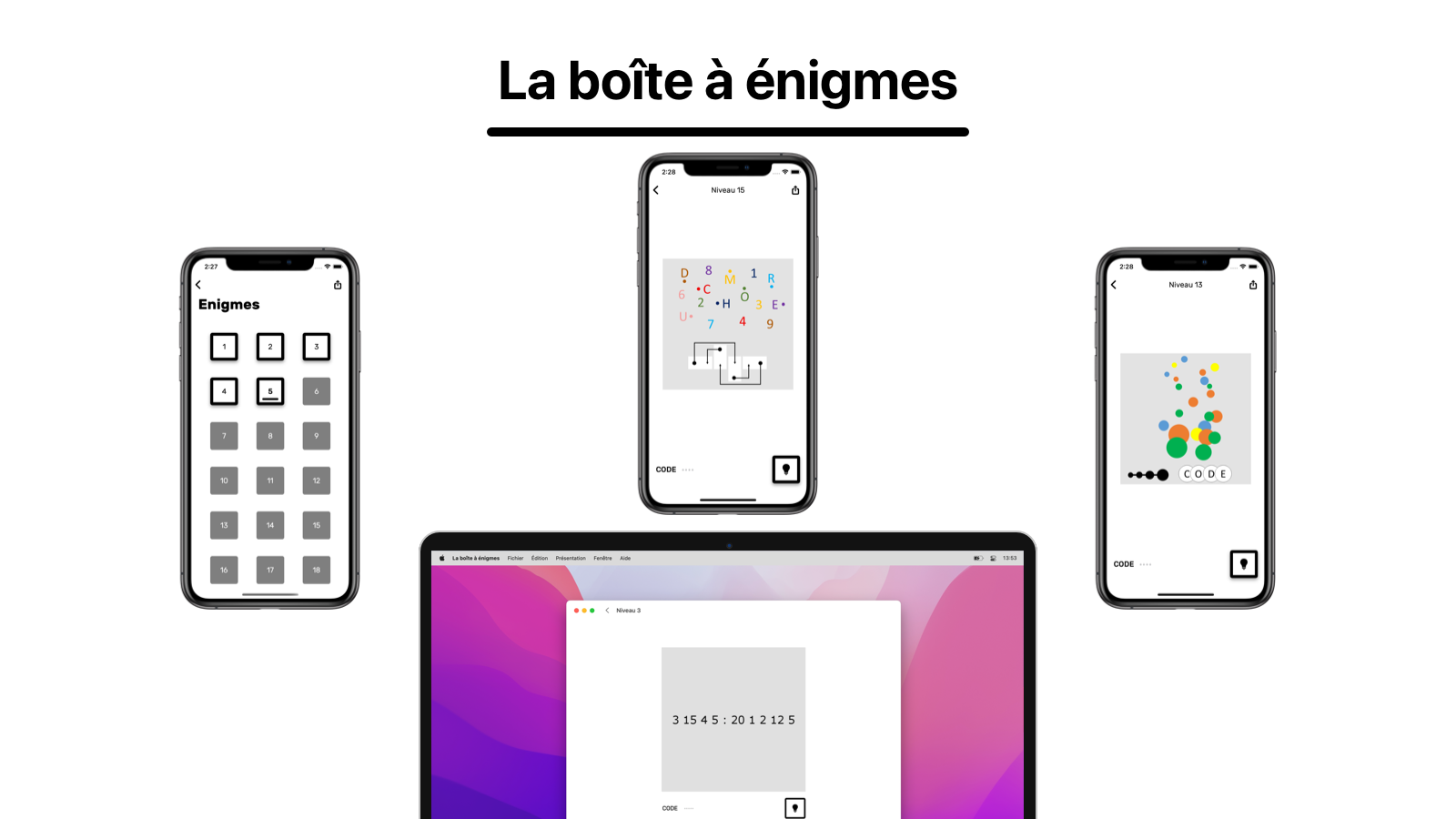 La Boîte à énigmes Android Solution Niveau 5