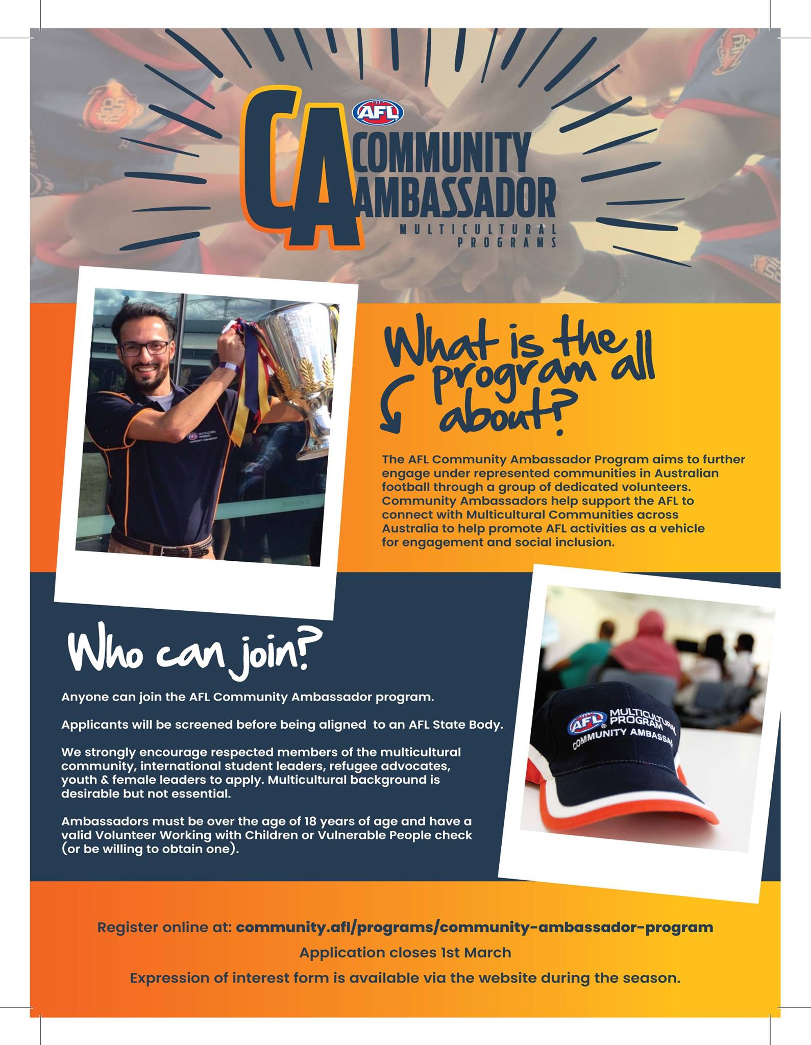 AFL Tasmania - The AFL's Community Ambassador Program is...