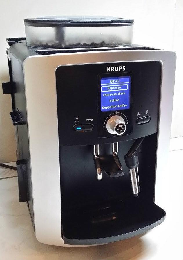 مولينكس و تيفال ليبيا Moulinex Tefal Libya ماكينة إكسبريس إتوماتيك كروبس Espresseria Automatic Coffee Krups القوة 1450 واط سعة خزان المياه 1 8 لتر ضغط المضخة 15 بار