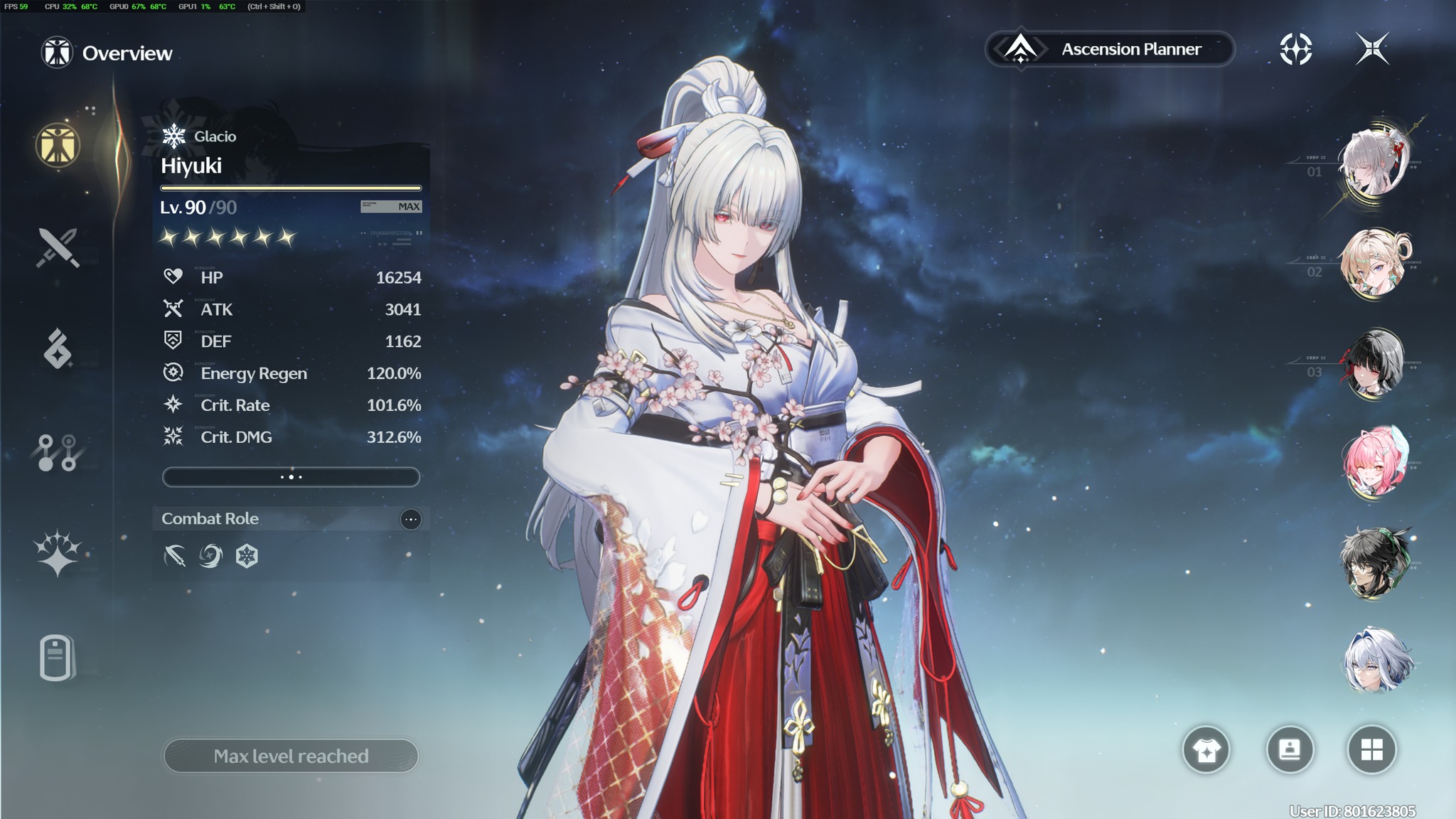 Playing Glacio Hiyuki in Wuthering Waves Cafe