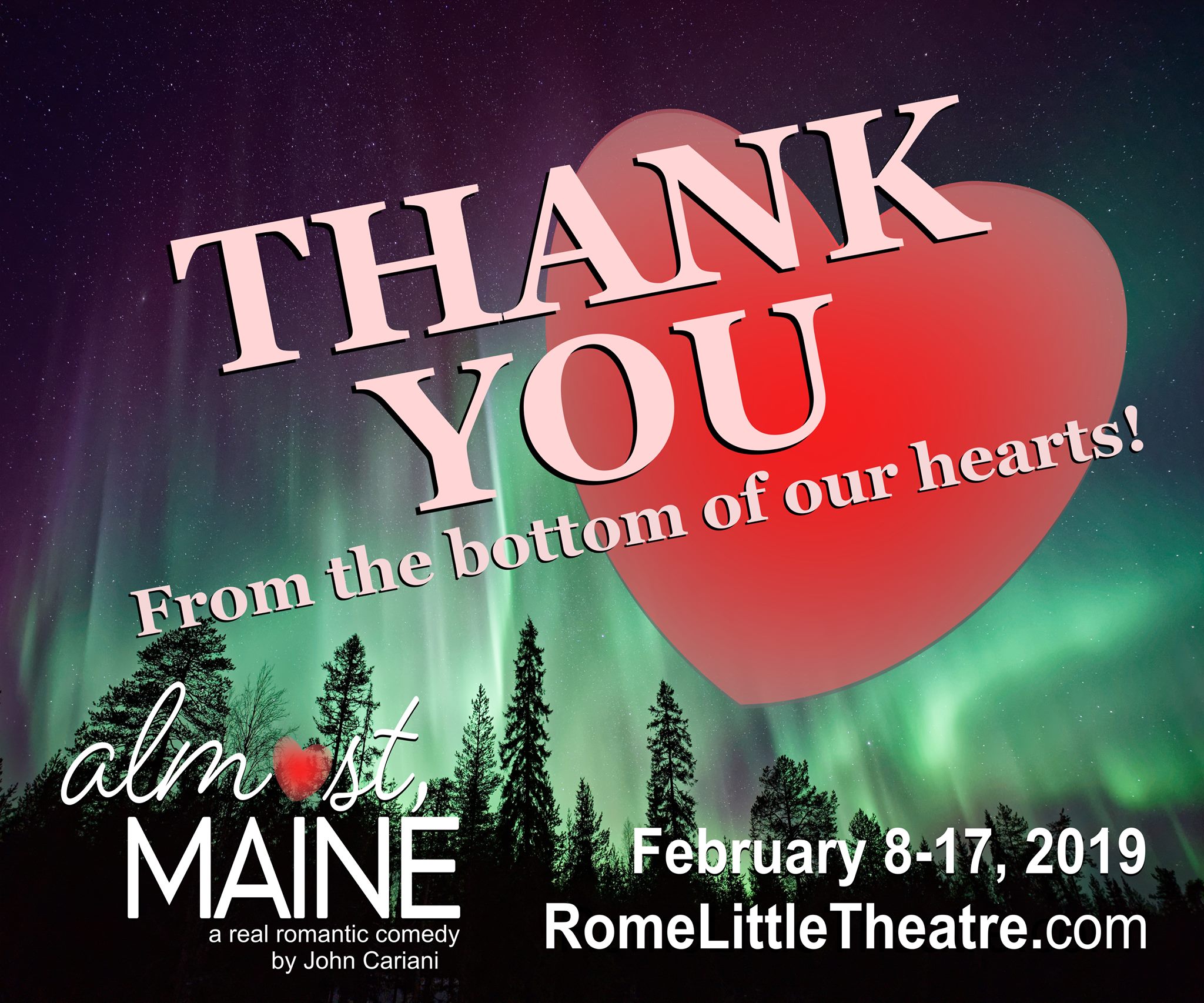 A heartfelt thank you to... - Rome Little Theatre, Inc
