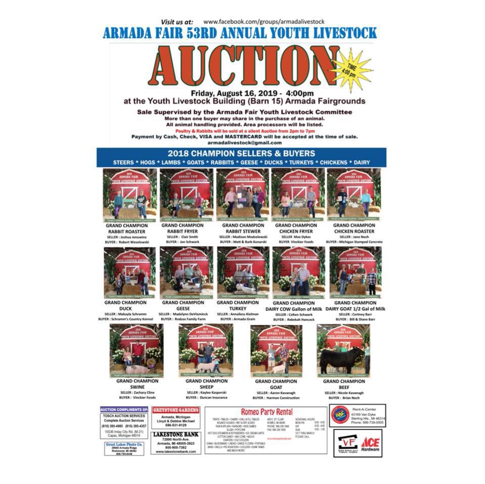 Armada Fair Youth Livestock Auction | Armada MI