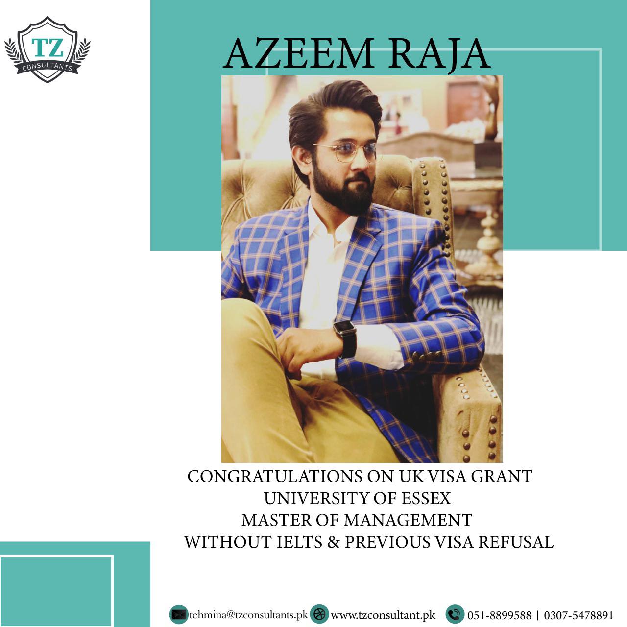 TZ Consultants - Congratulations Azeem Raja on getting... | Facebook