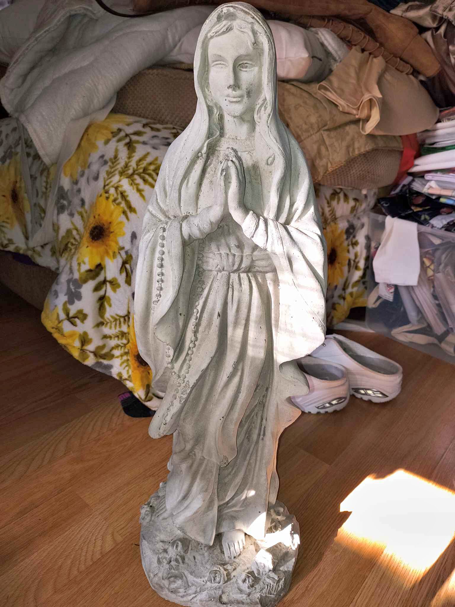 Concrete Statue Indian Chief Warrior Statuary - 29” Tall Illiniwek ...