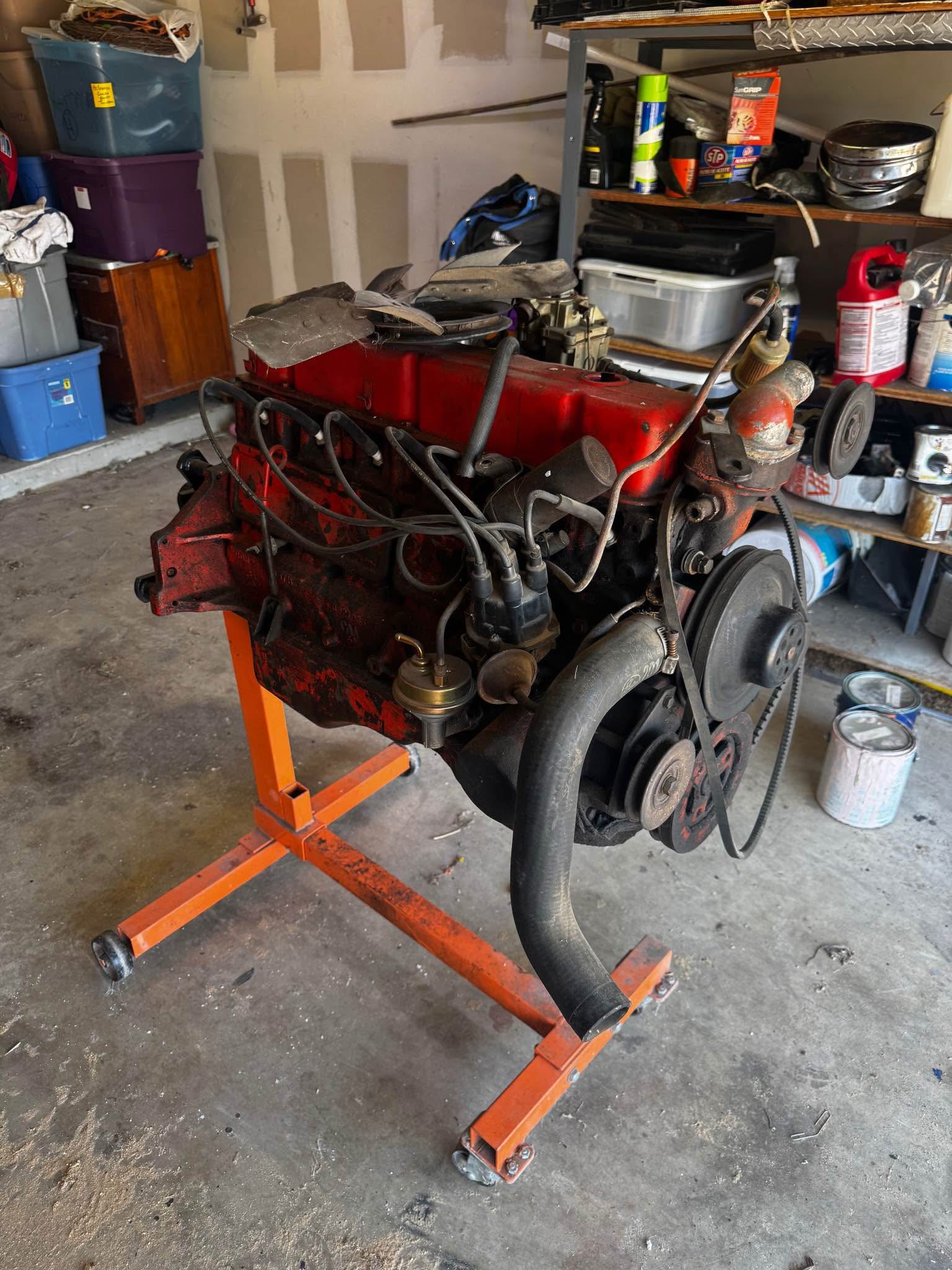 Straight six Engine Out of 67 Camaro mpu Most pick up Bring your own ...