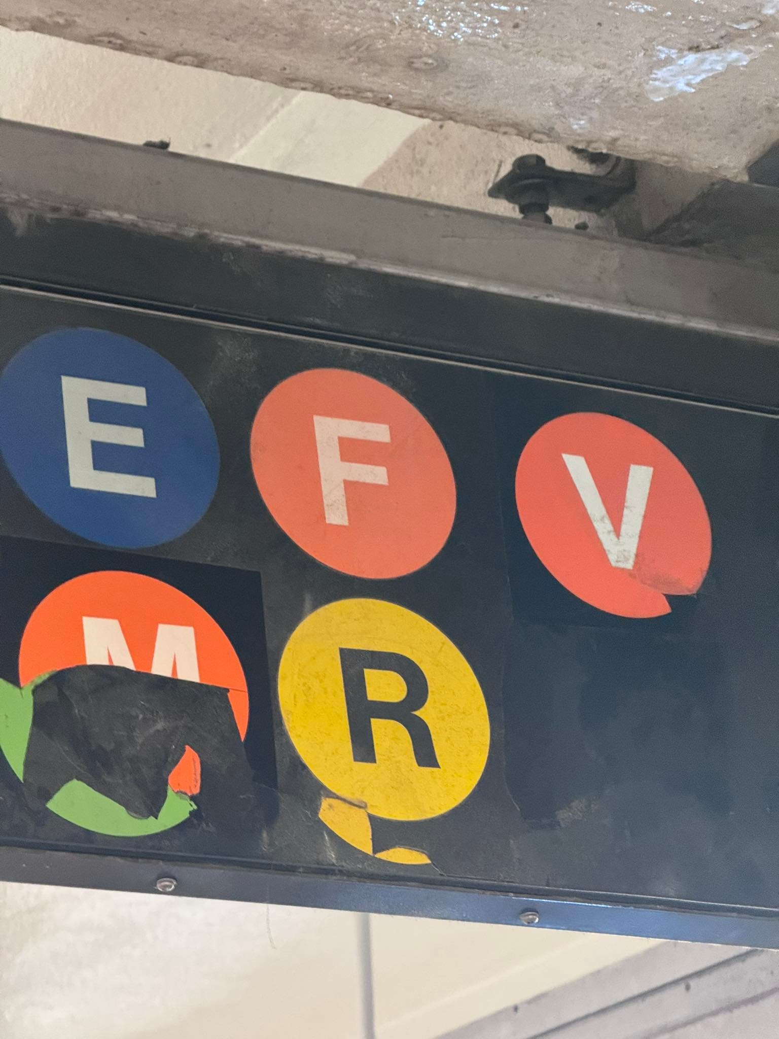 Old signage at 74th St Broadway station! Who remembers the V?? 🤩