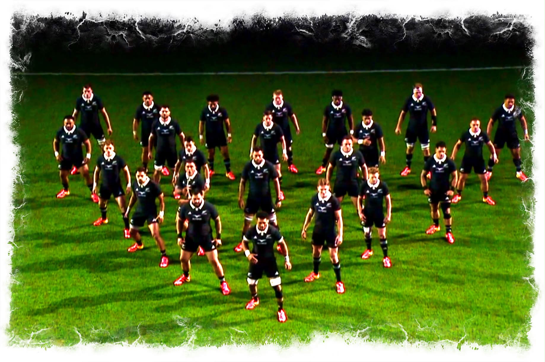 Hoe snazzy does the All Blacks look with all of them in the same