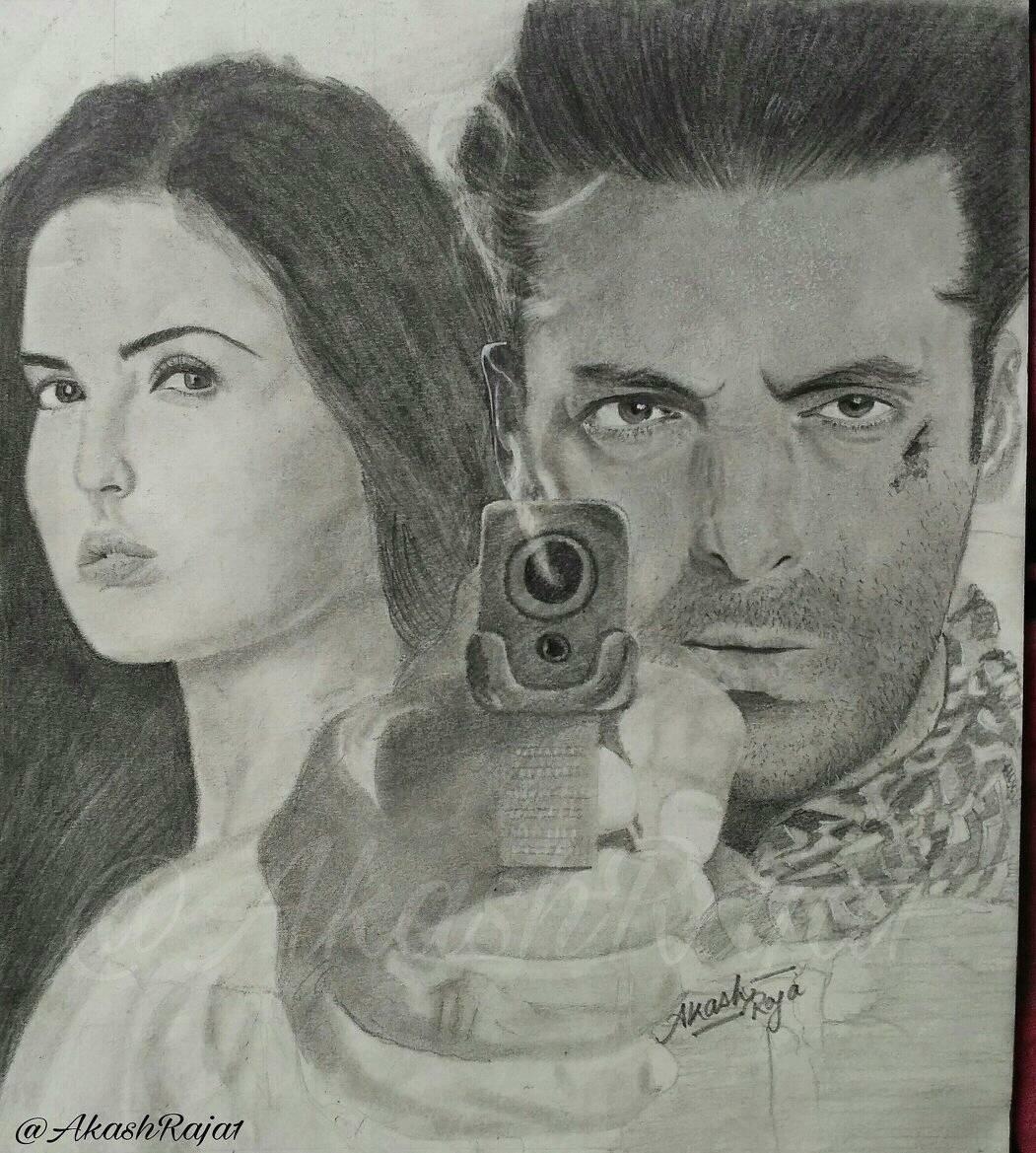 Akash Raja Drawings - Here Is New Sketch Portrait of The ...