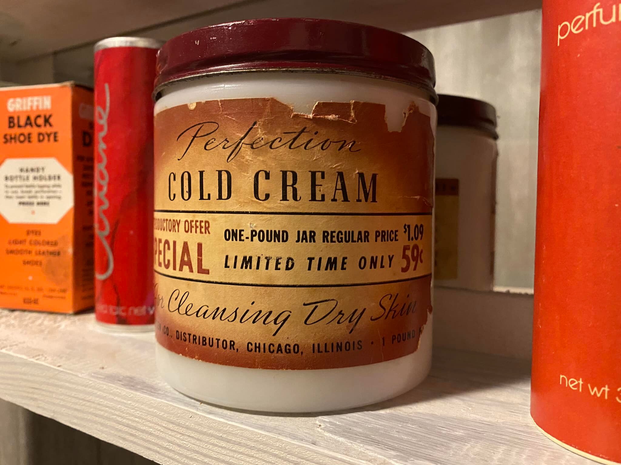 Early 20th century cold cream jar used by troops