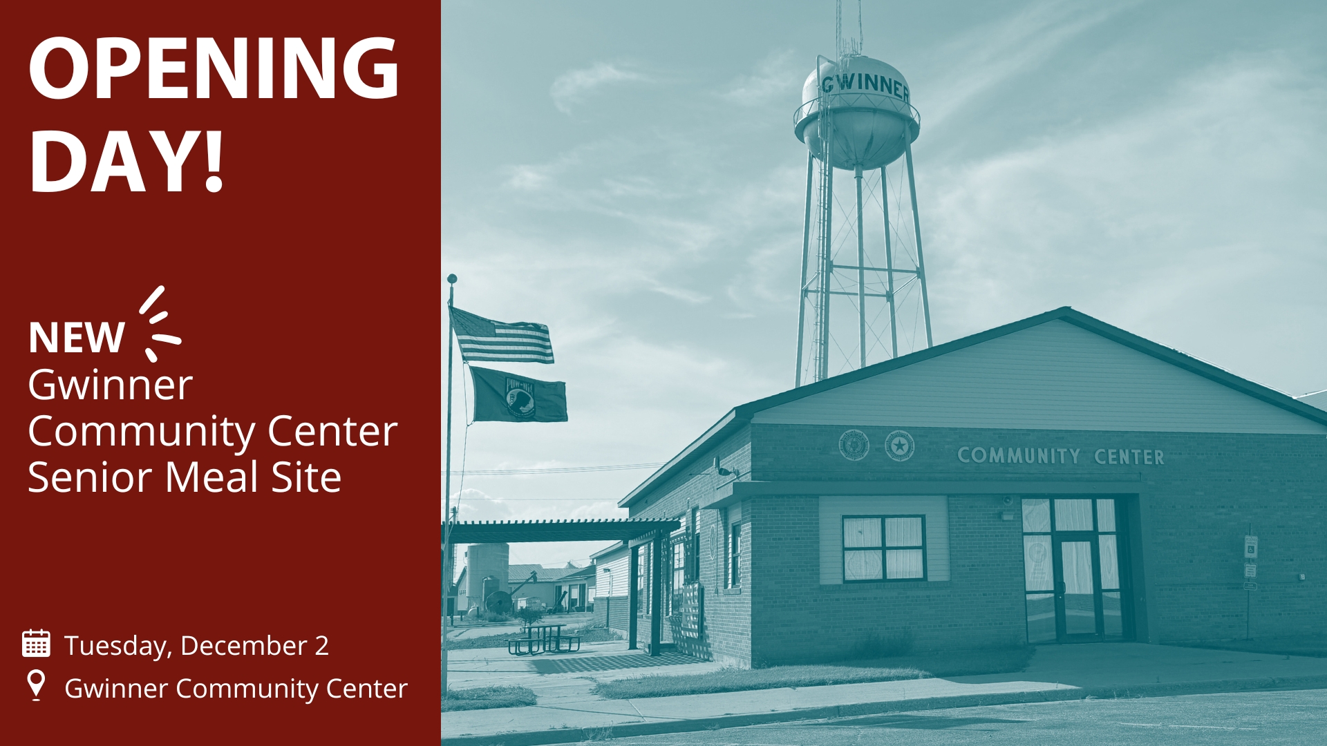 Opening Day: NEW Gwinner Community Center Senior Meal Site