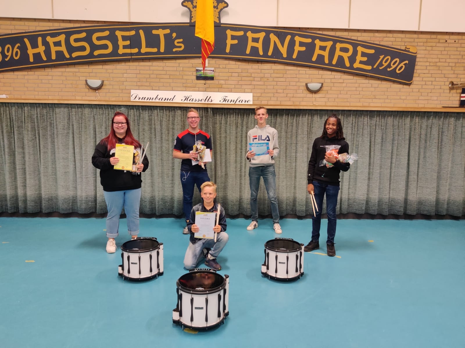 Drumband - Geslaagde muzikanten bij Hasselts Fanfare Vijftien ...