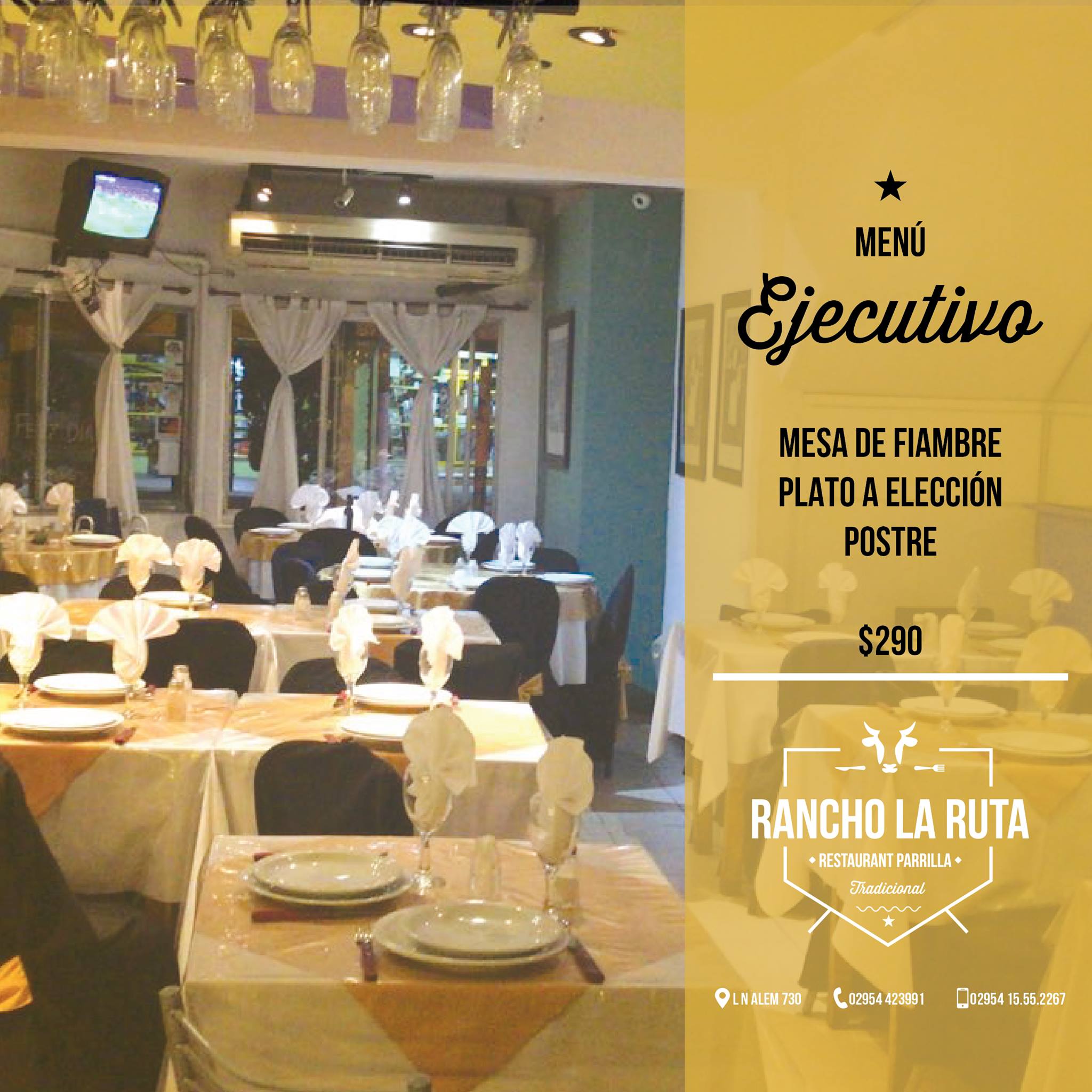 Rancho - 🌞MENÚ EJECUTIVO🌞 De Lunes a Viernes, Disfrutá nuestro menú que ...