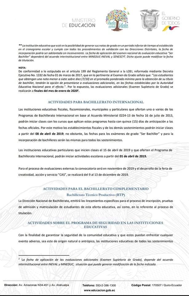 Cronograma Escolar Regimen Costa 2019 2020 Red De Maestros