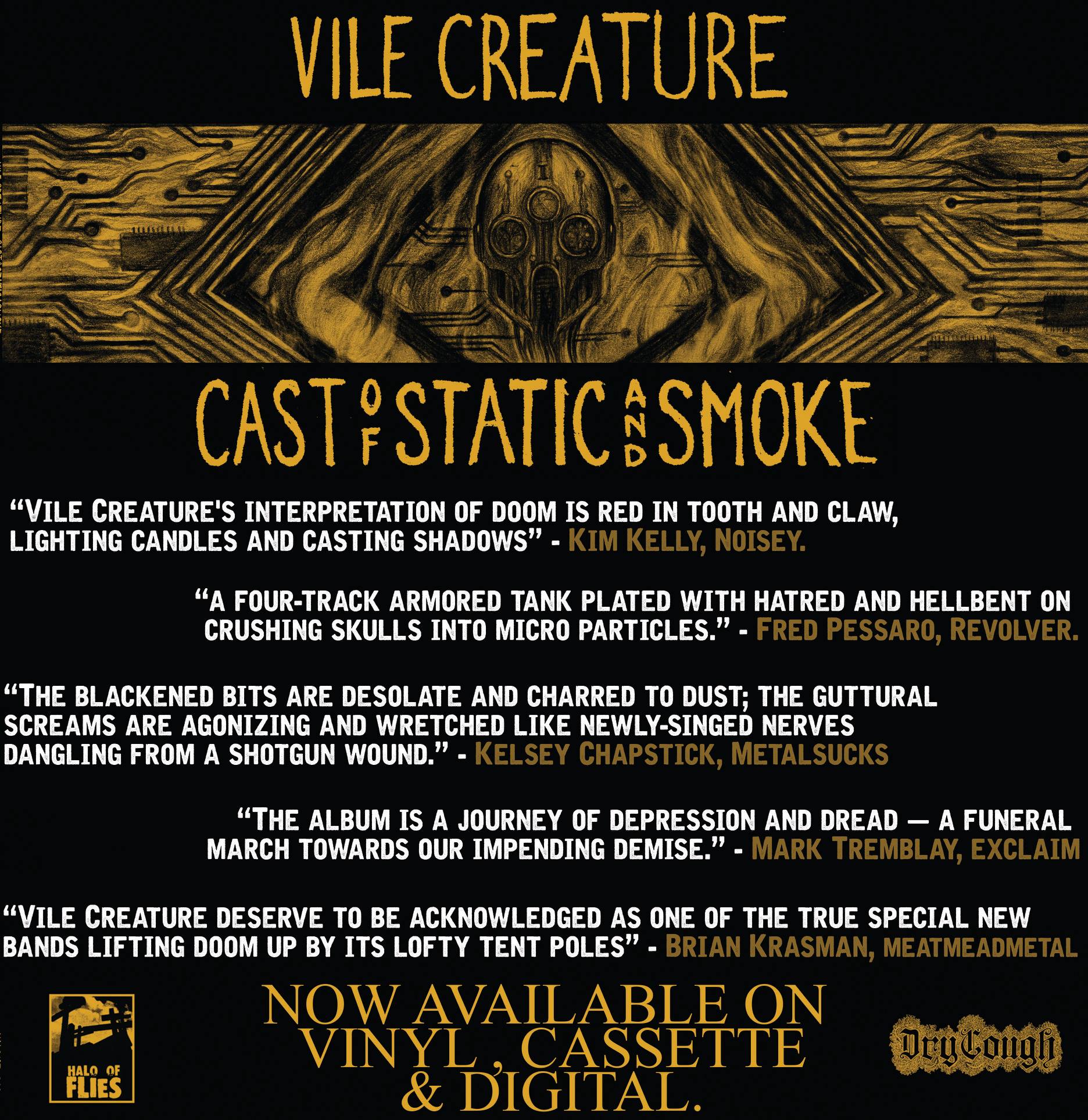 Vile Creature - cast of static and smoke, our new LP is now available ...