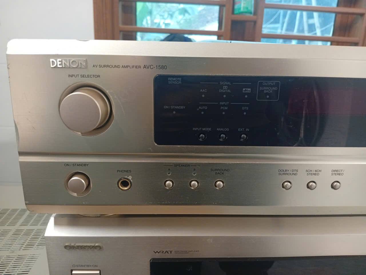 ampli denon AVC-1580 điện 100v cs 215w máy đẹp zin nguyên bản đã 