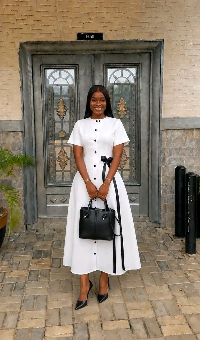 white dress with black buttons What is the best material for a buttons? this mini dress is