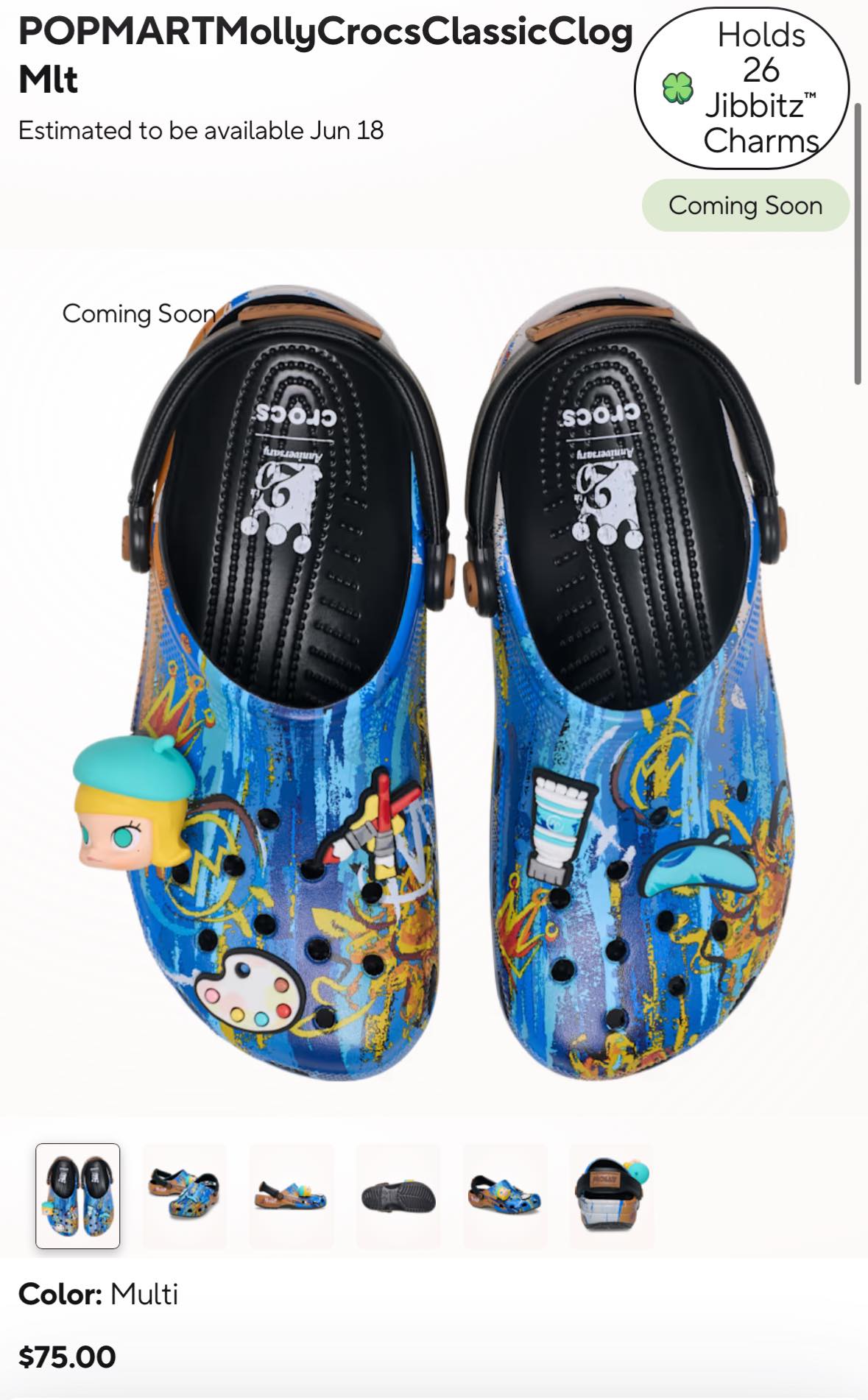 crocs x POP MART MOLLY A special collaboration collection between