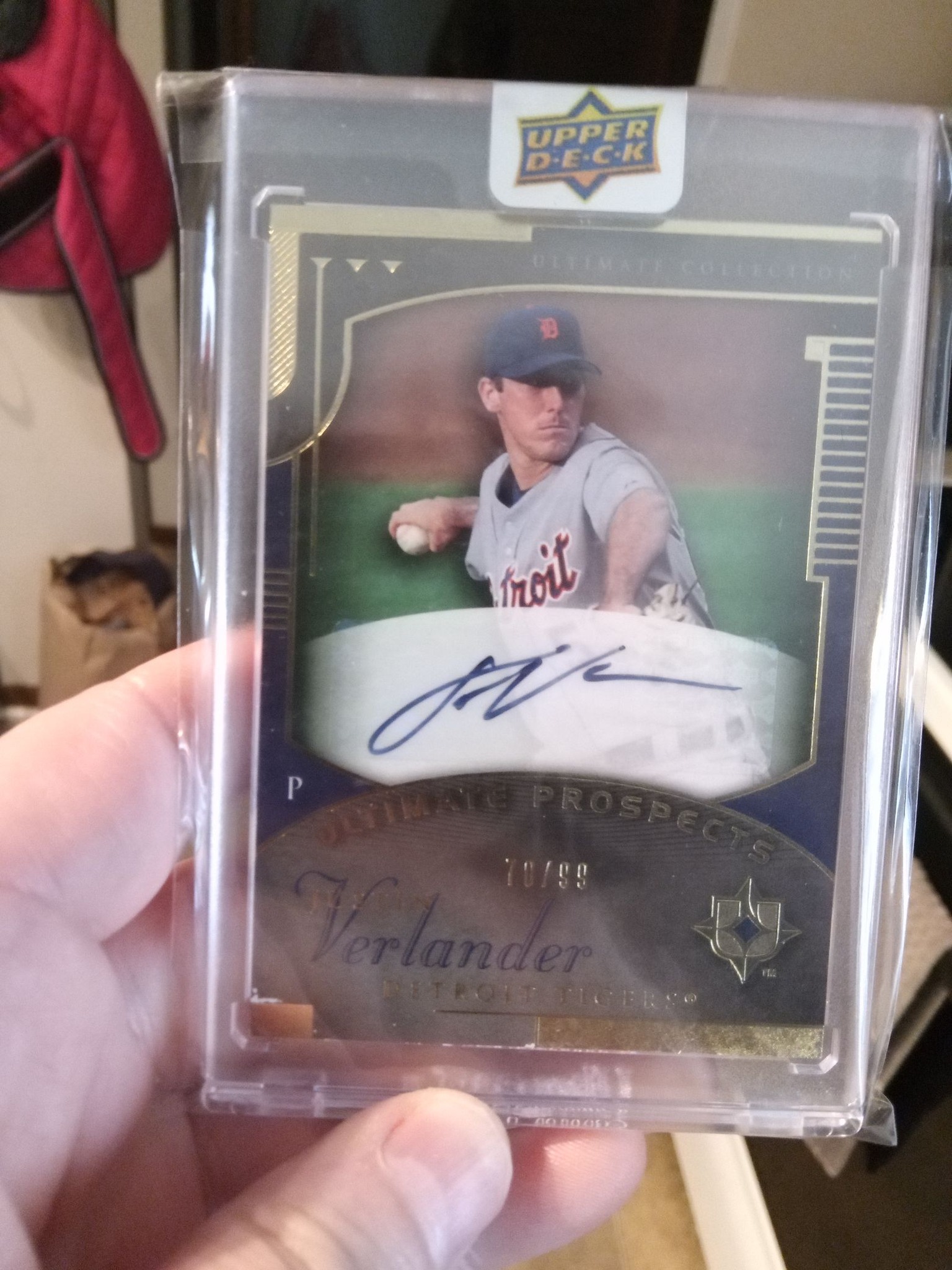 2005 Bowman Justin Verlander gold rookie card auction