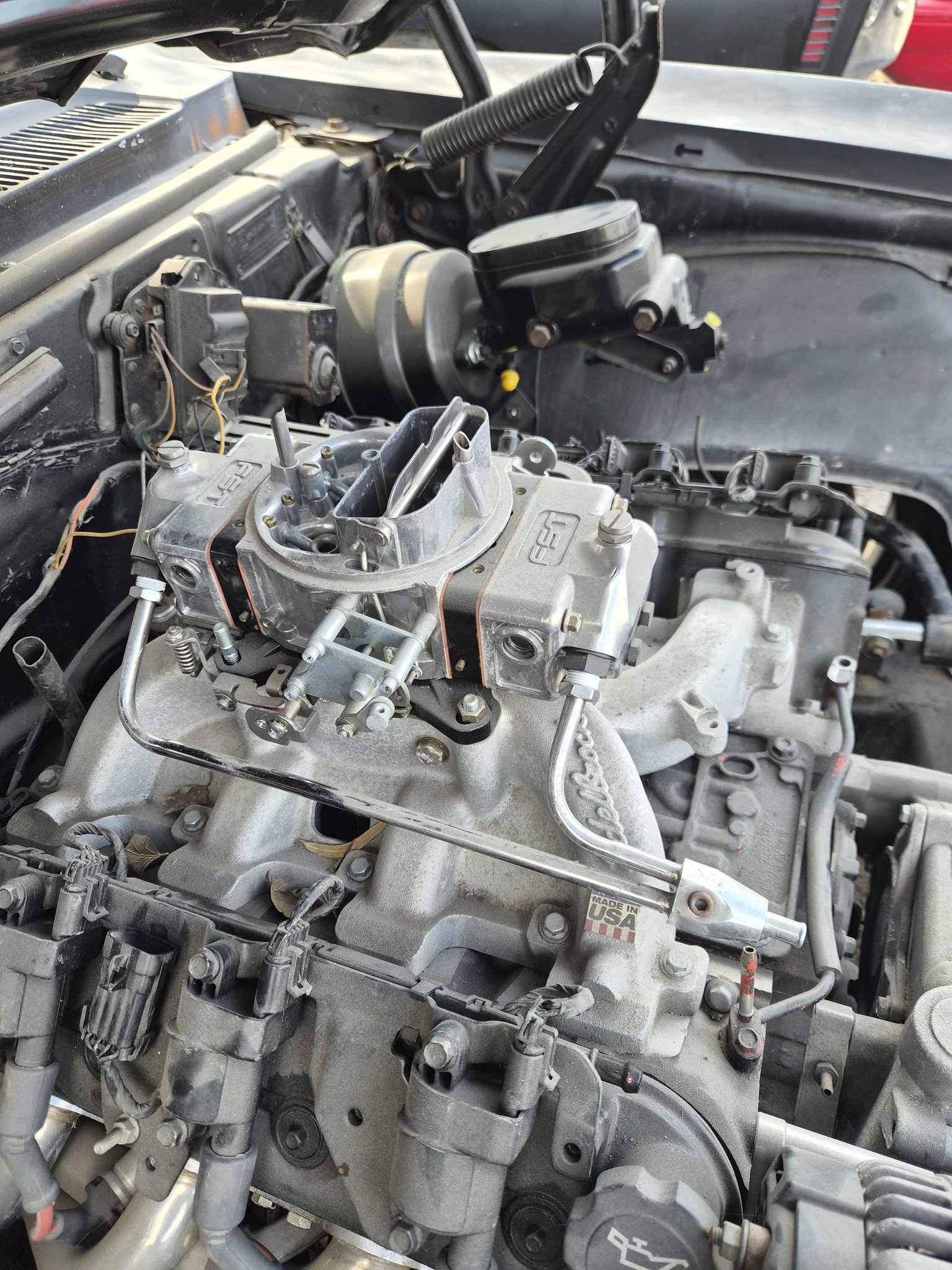 New Carburetor and Edelbrock intake with LS MSD Box 1604 - Car Engines ...