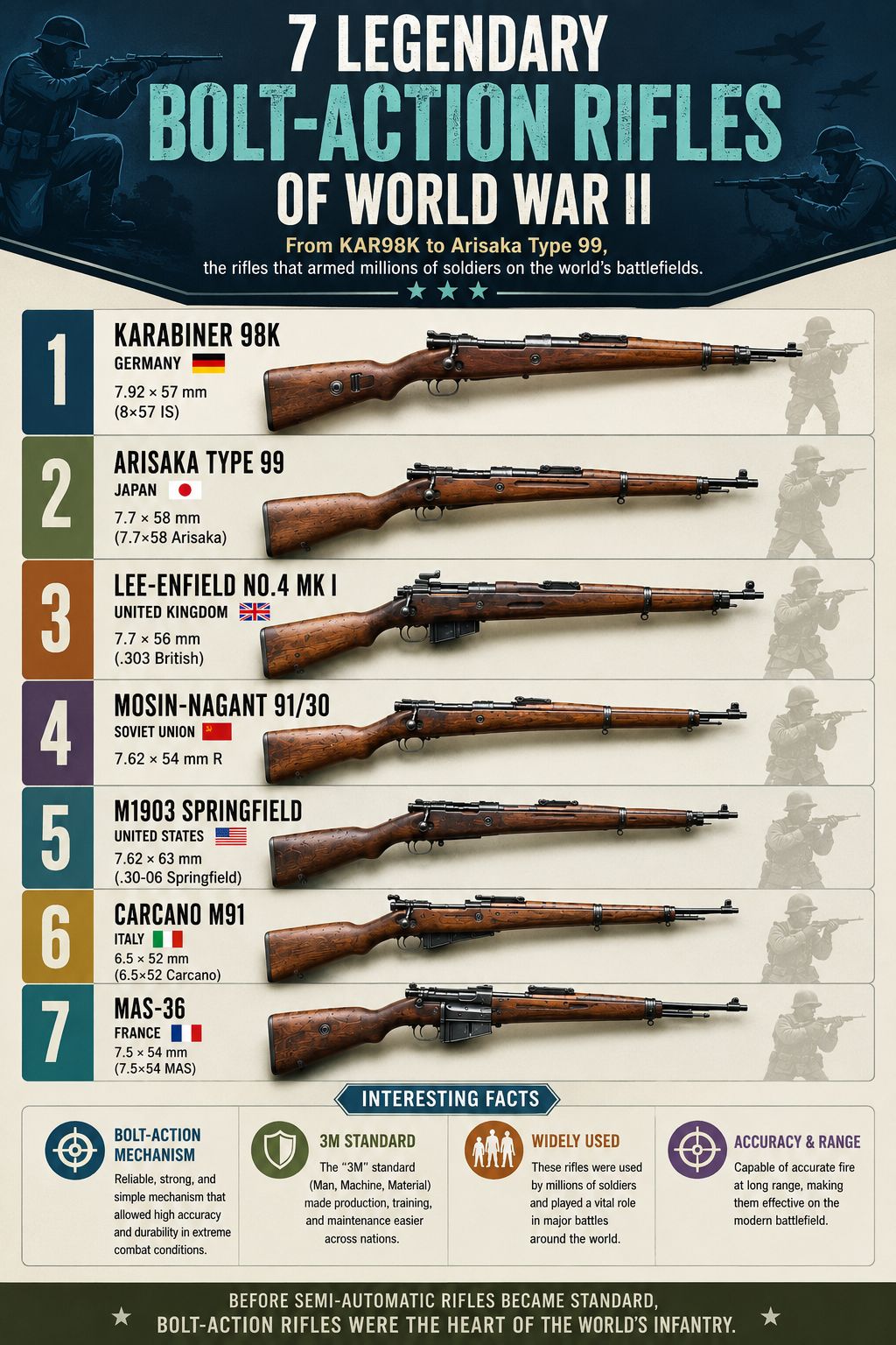 Legendary World War II Rifles and the Inventors Behind Them