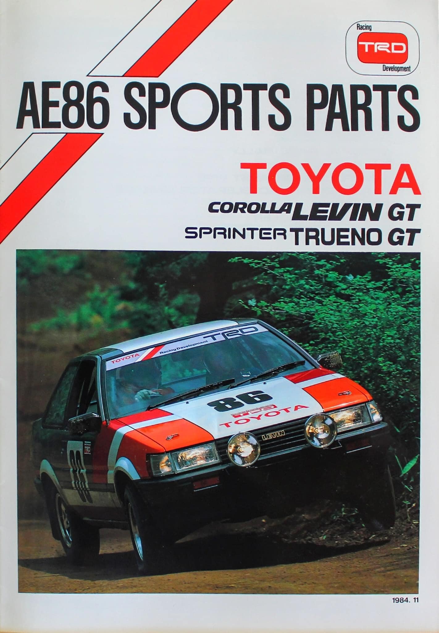 TRD AE86 Sports parts catalogue